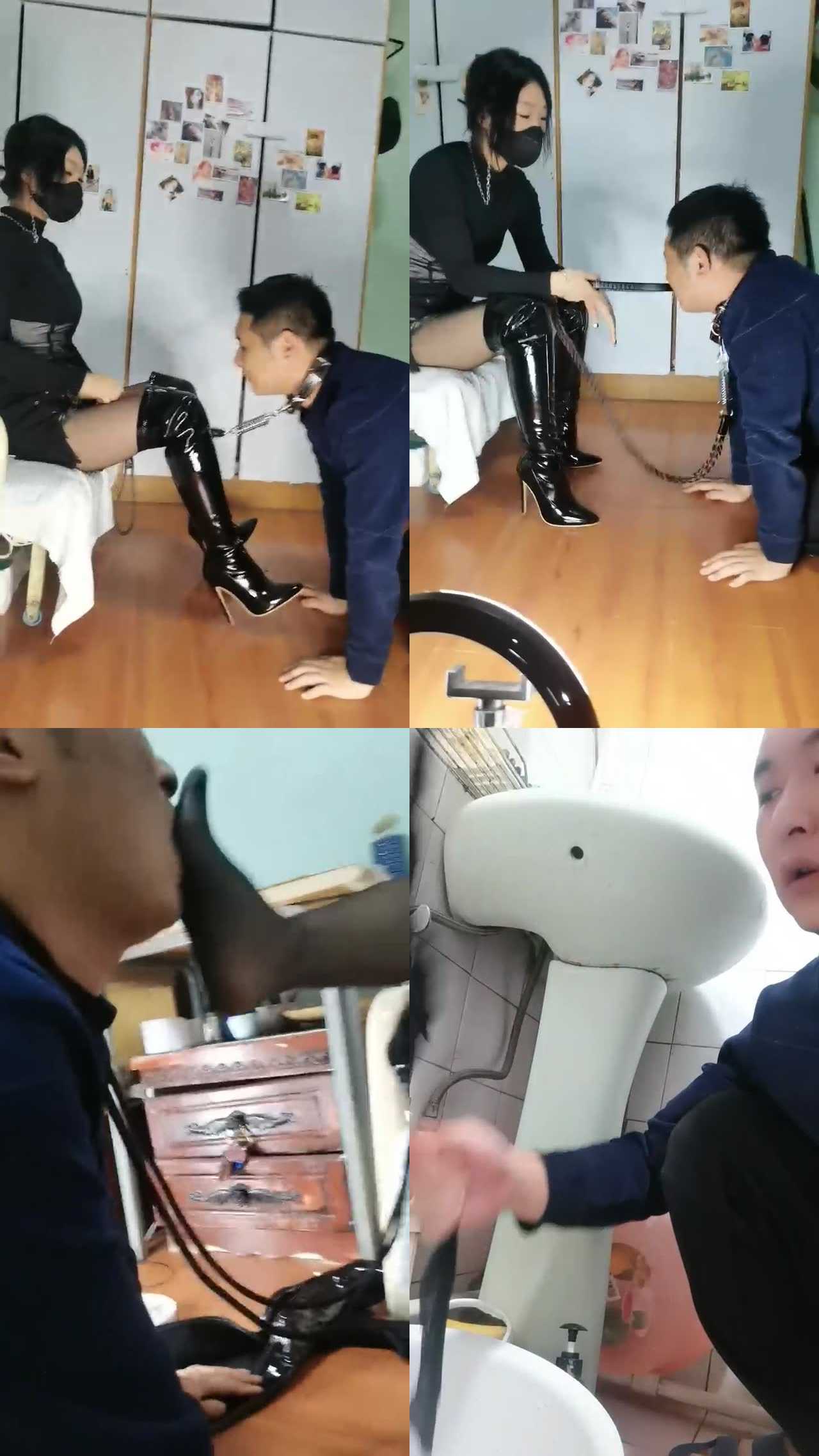 【明明】长靴黑丝辱脚奴