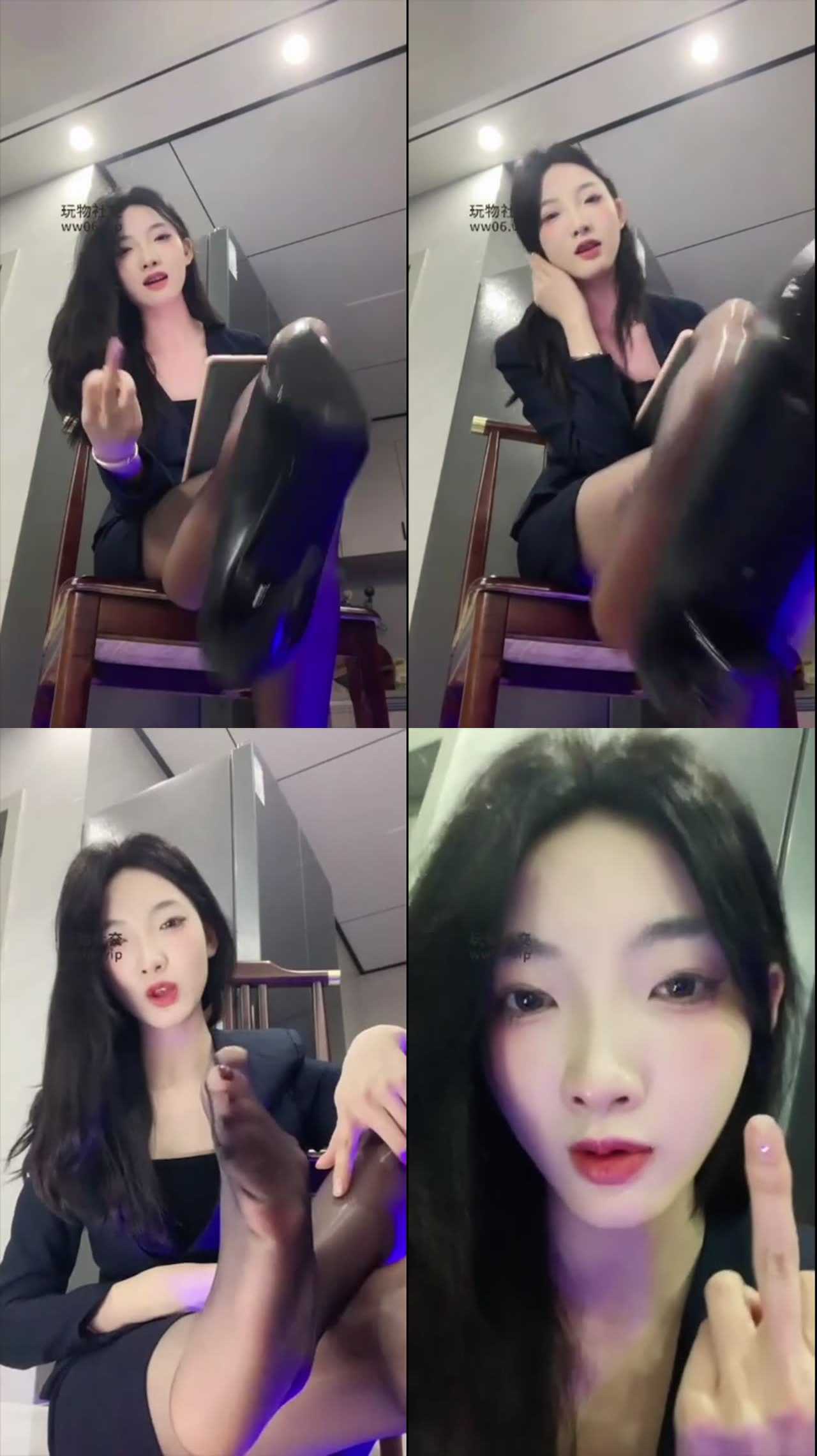 【千千s】职业装油亮黑丝寸止榨干