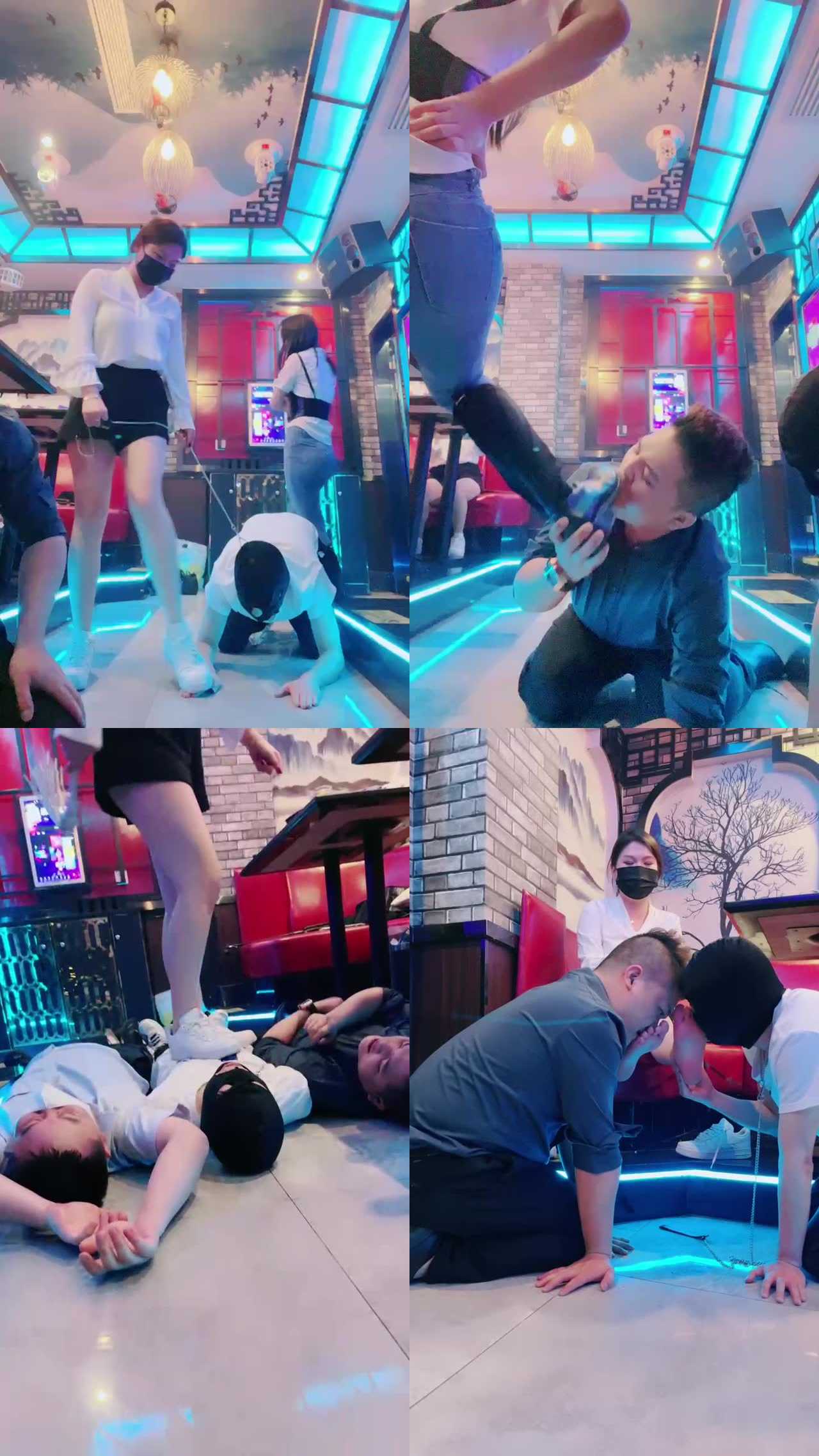 【甜心教主】双女神KTV虐狗/喝圣水/舔脏鞋