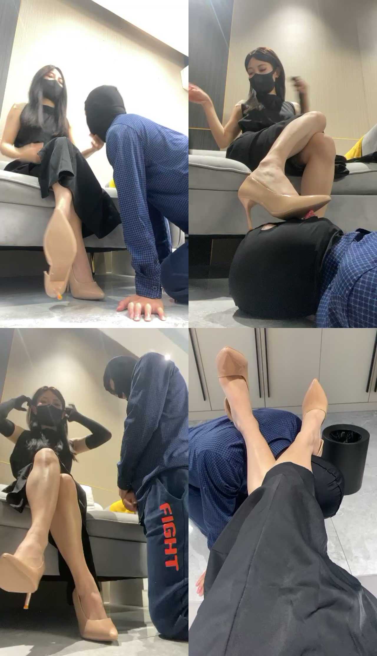 【甜一】高跟玉足玩虐踩踏/胯下羞辱