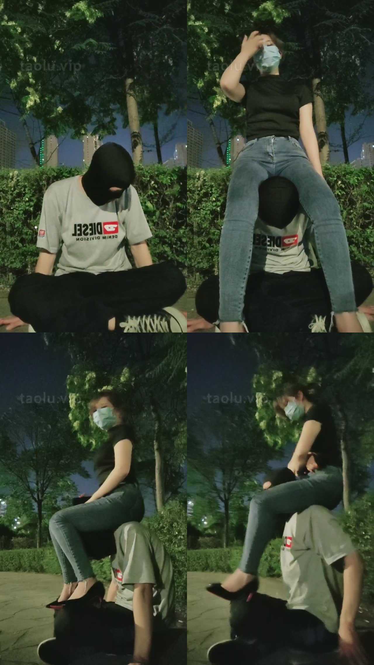 【楼遥】素人搭讪问id/虐脖全体重断头.物化挑战