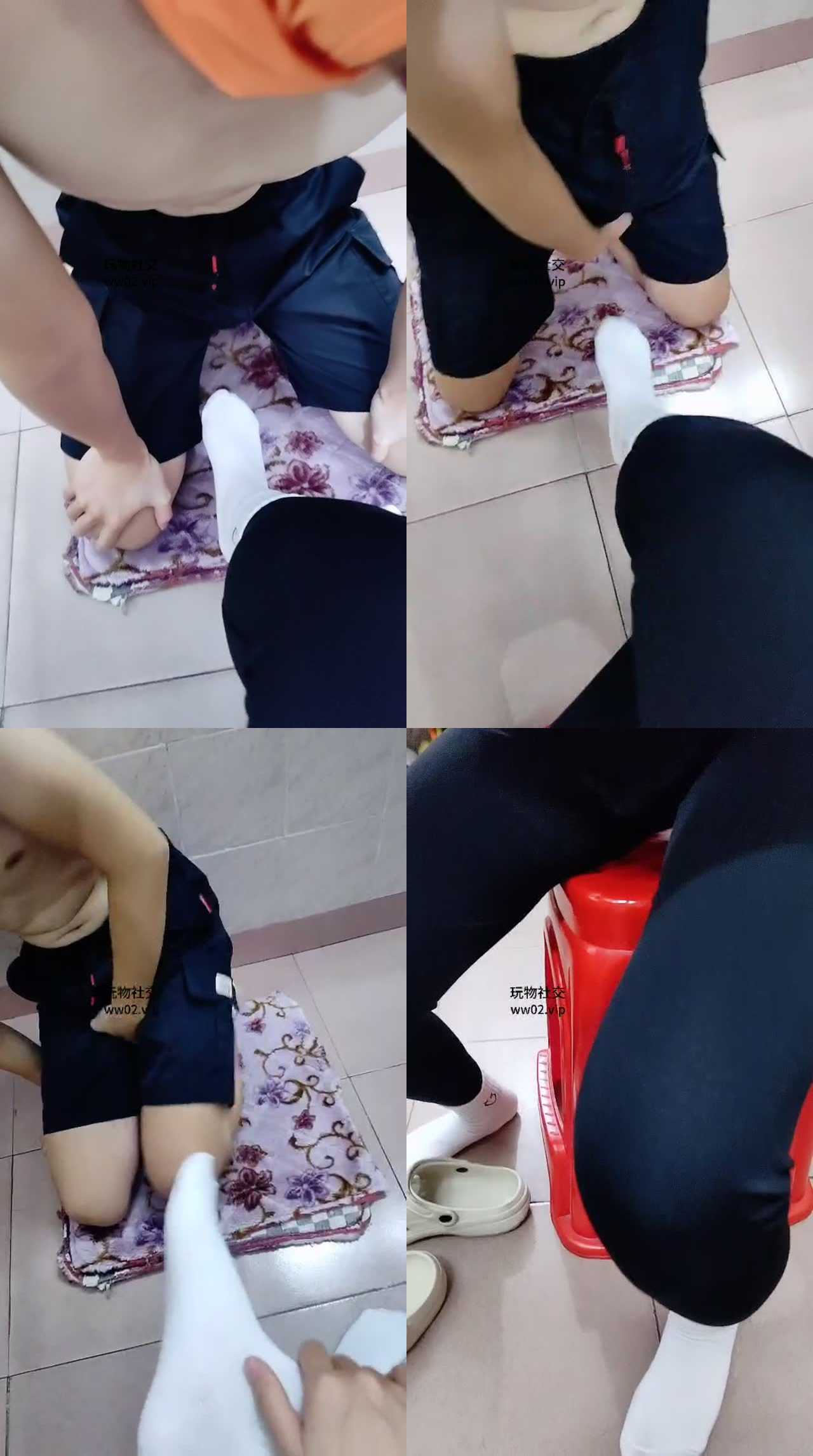 【奇了怪了】裸足白棉袜虐