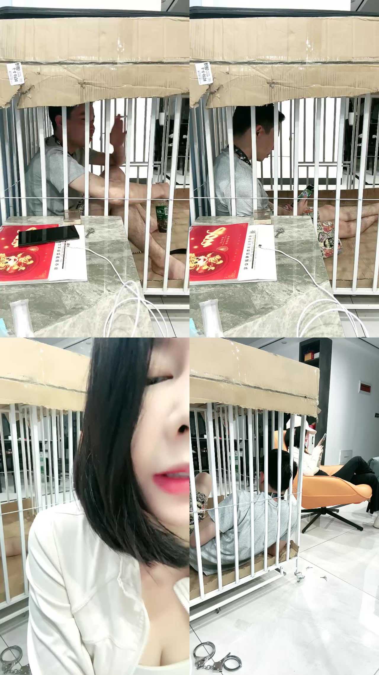 【黛樱】关狗笼里陪主人直播
