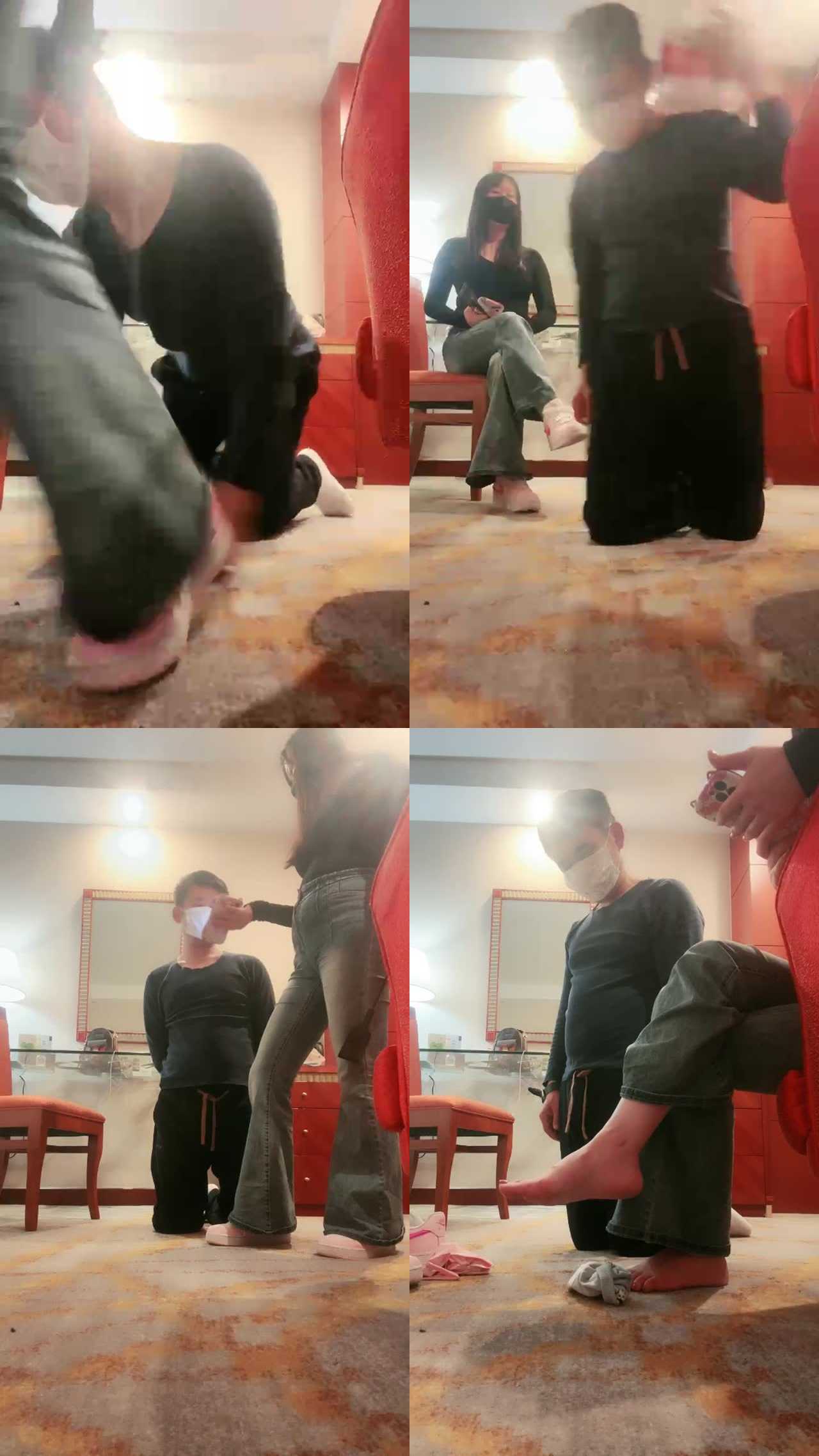 【桃子老师】两小时体罚-揪耳朵/打手心/罚做深蹲/鞋绑脸闻
