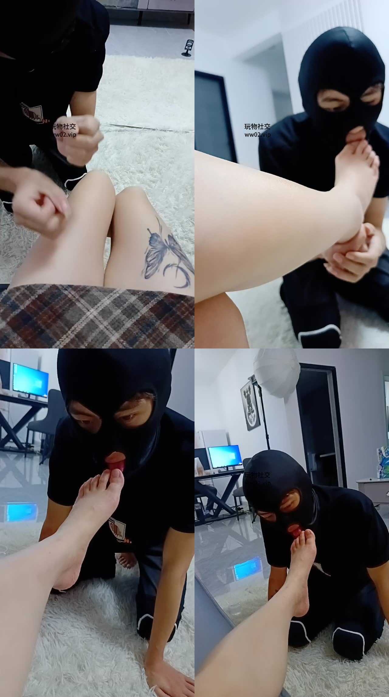 【姗姗】下跪裸足恋足狂舔