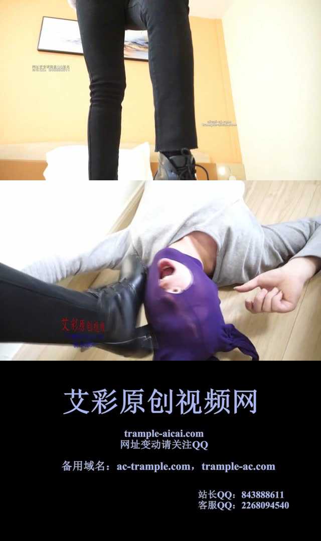 【黑丝诱惑】新人学生妹牛仔裤原味短靴初踩