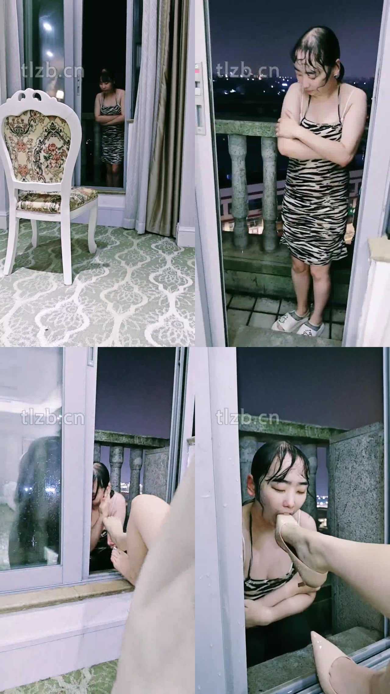 【月炎】寒夜让母畜跪户外舔脚