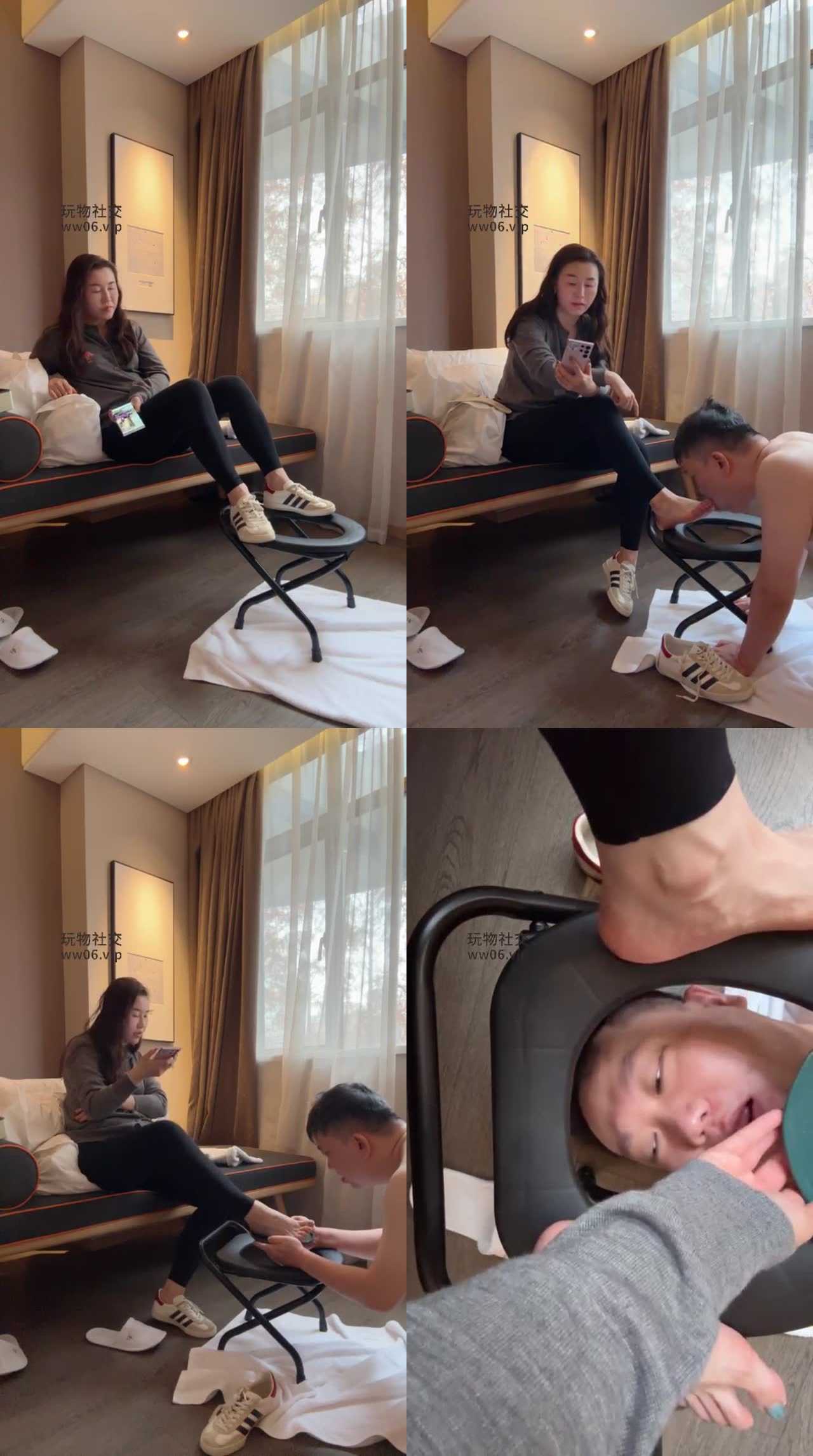 【金融女主】健身房的低等脚奴生活