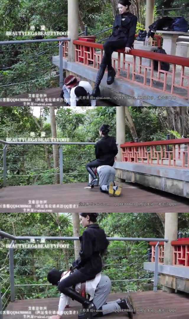 【艾琳】户外调教 公园露出骑马奴 路人经过时恋足