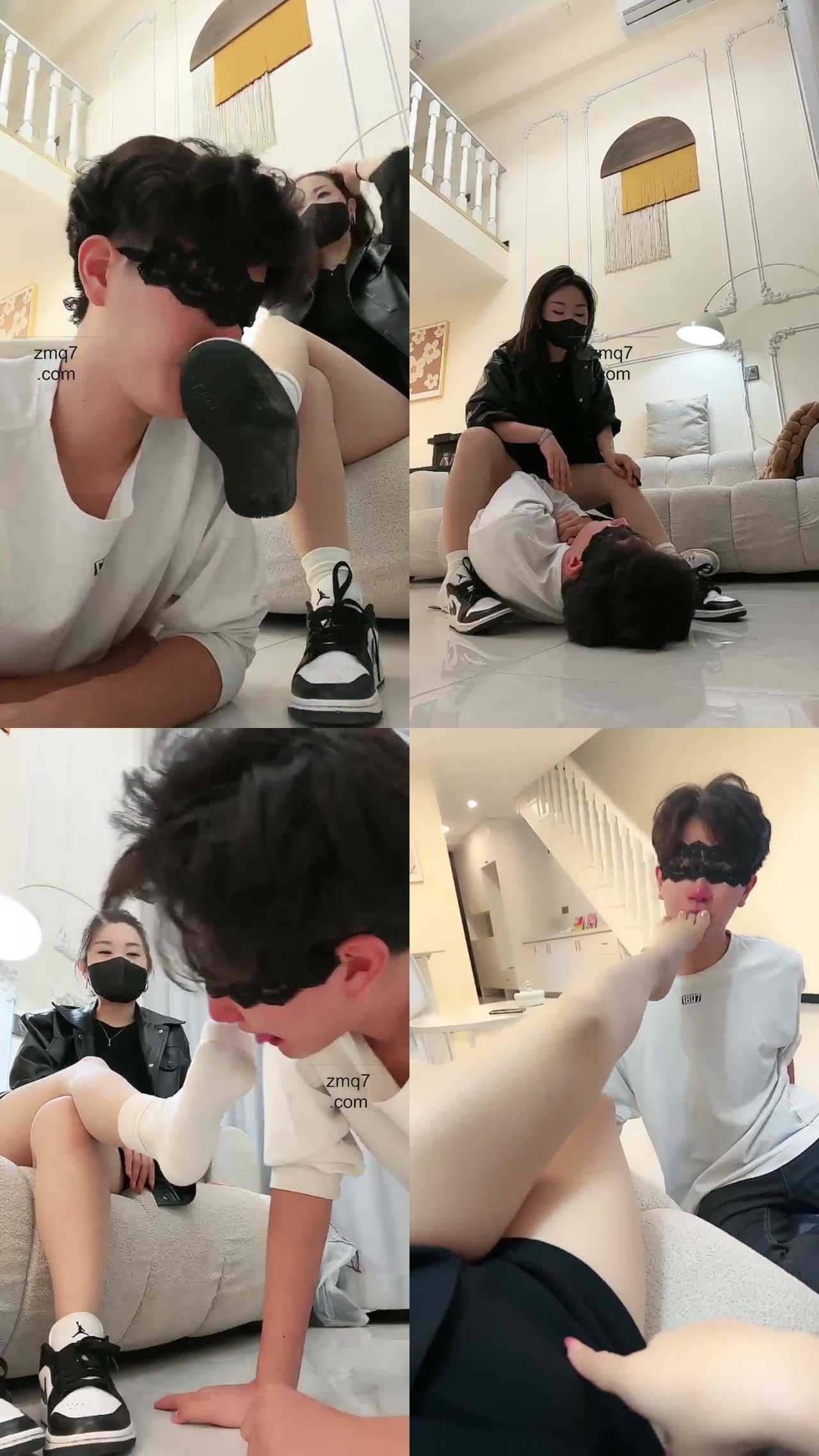 【辣姐】棉袜AJ玩晓奶狗