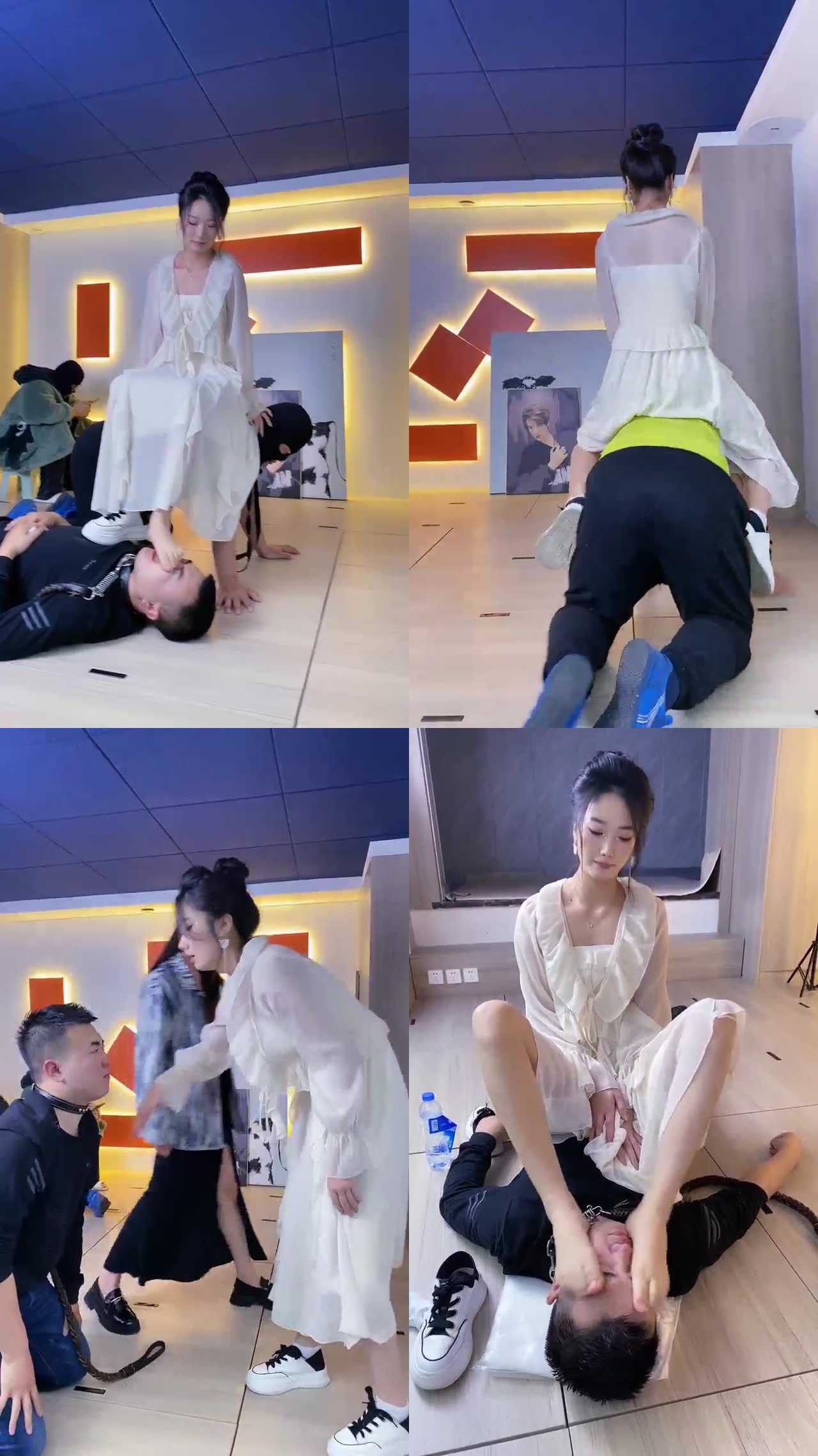 【麋鹿银儿】美人糖糖 脸部摧残 漂亮小白鞋