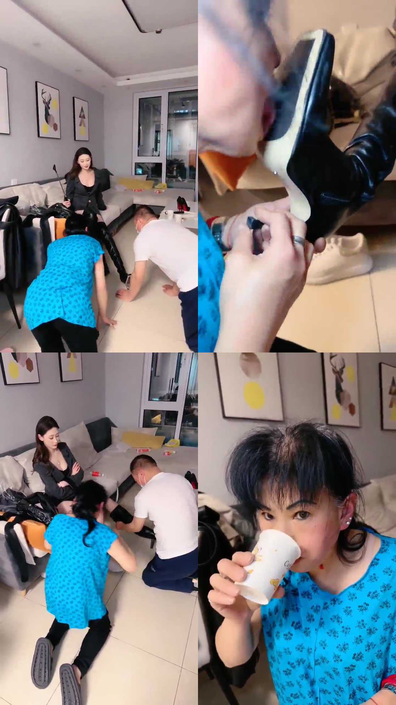 【艾琳】175超模首次调教夫妻奴