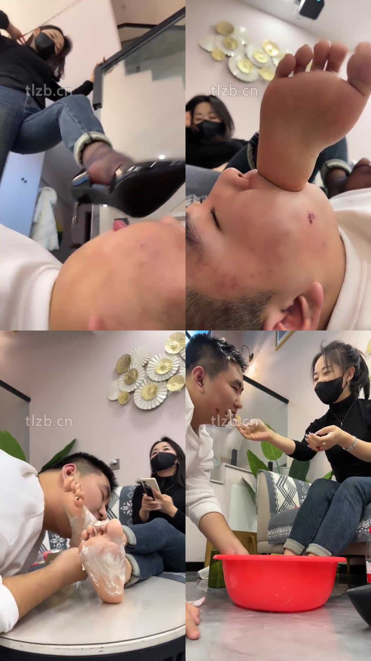 【辣姐】调教舔脚