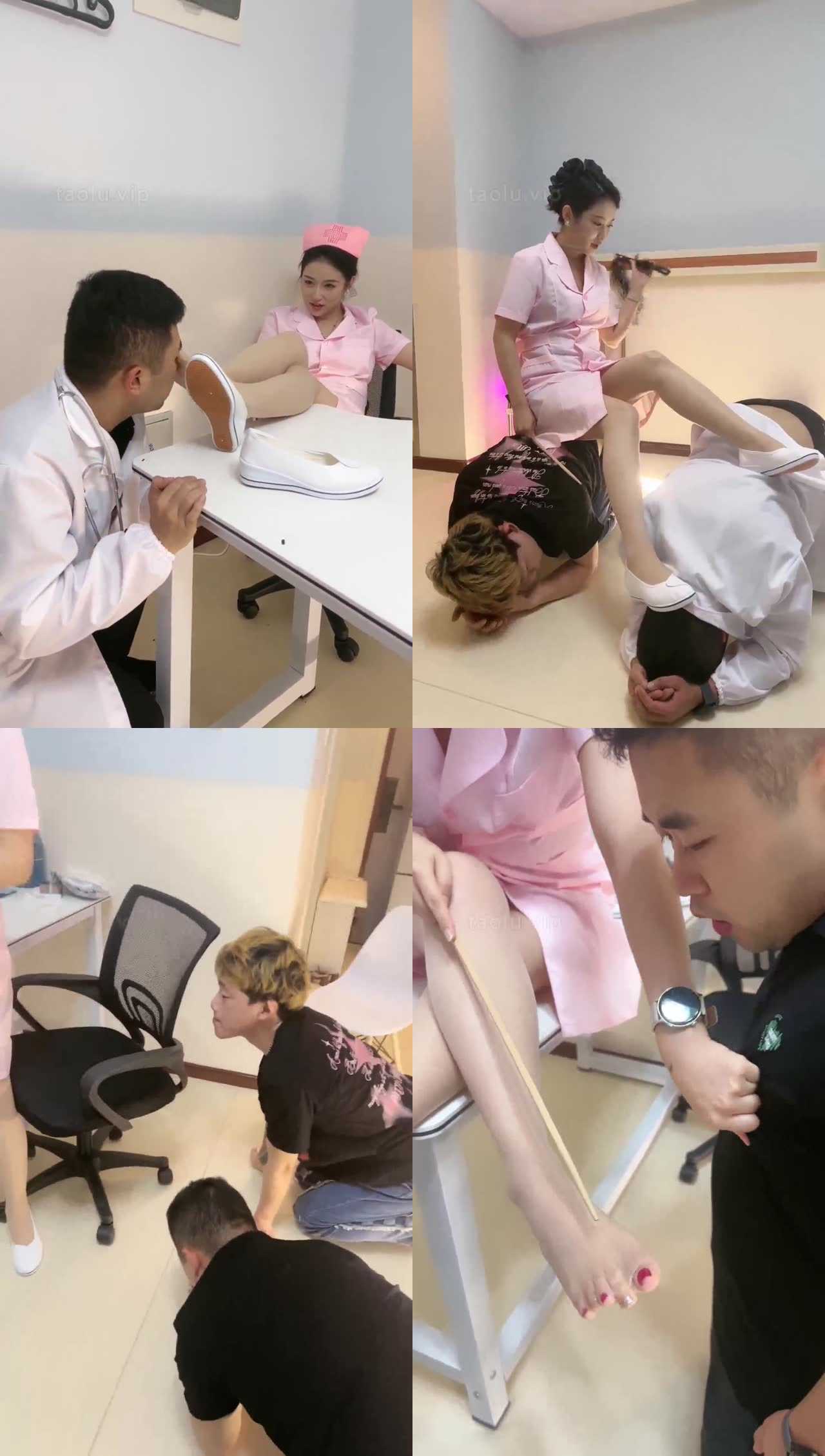 【鑫儿教头】女护士在病房调教医生和病人