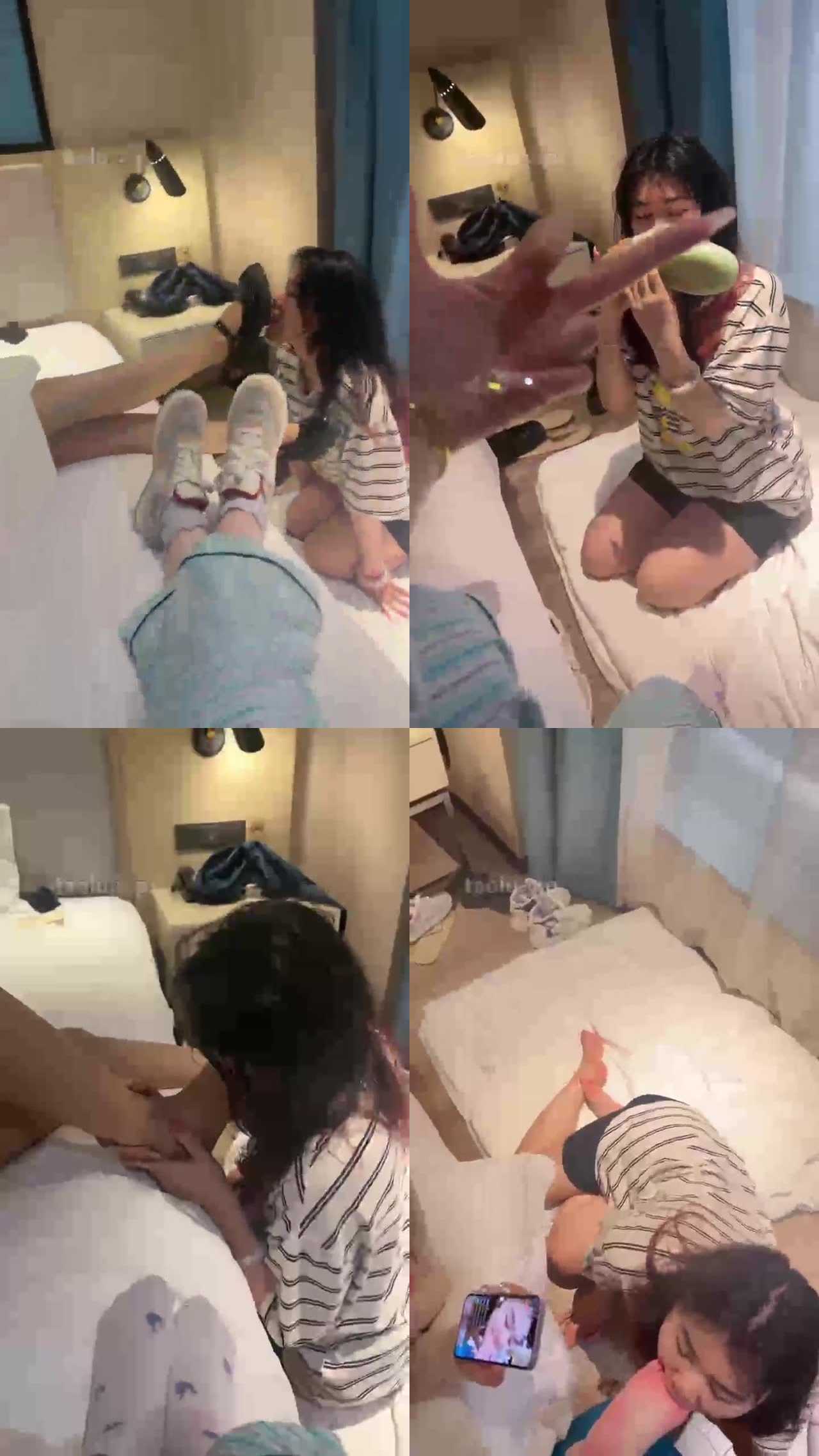 【橘子没熟】女室友体验做脚奴