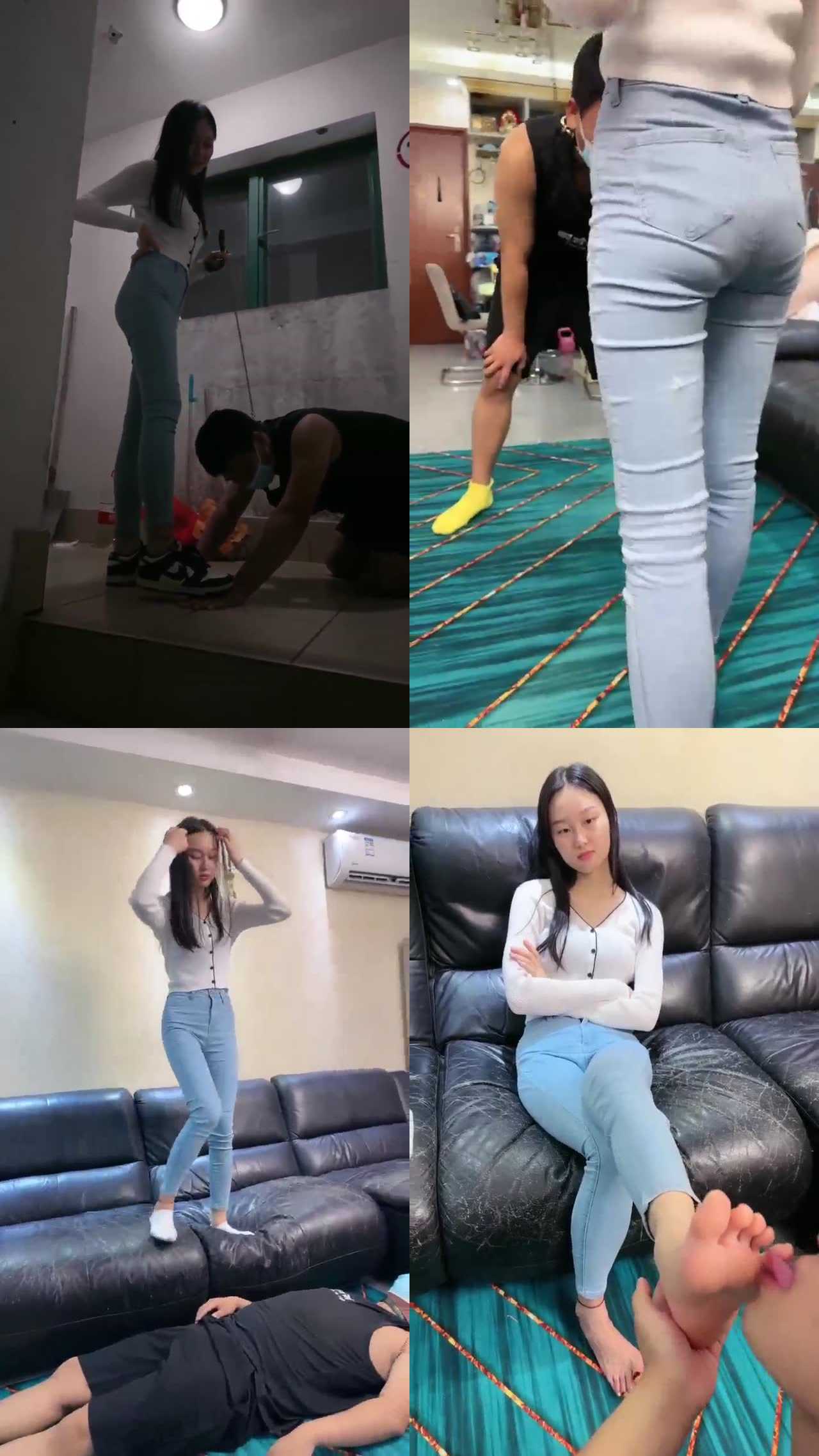 【艾莉】骑狗夜巡 回家爆踹