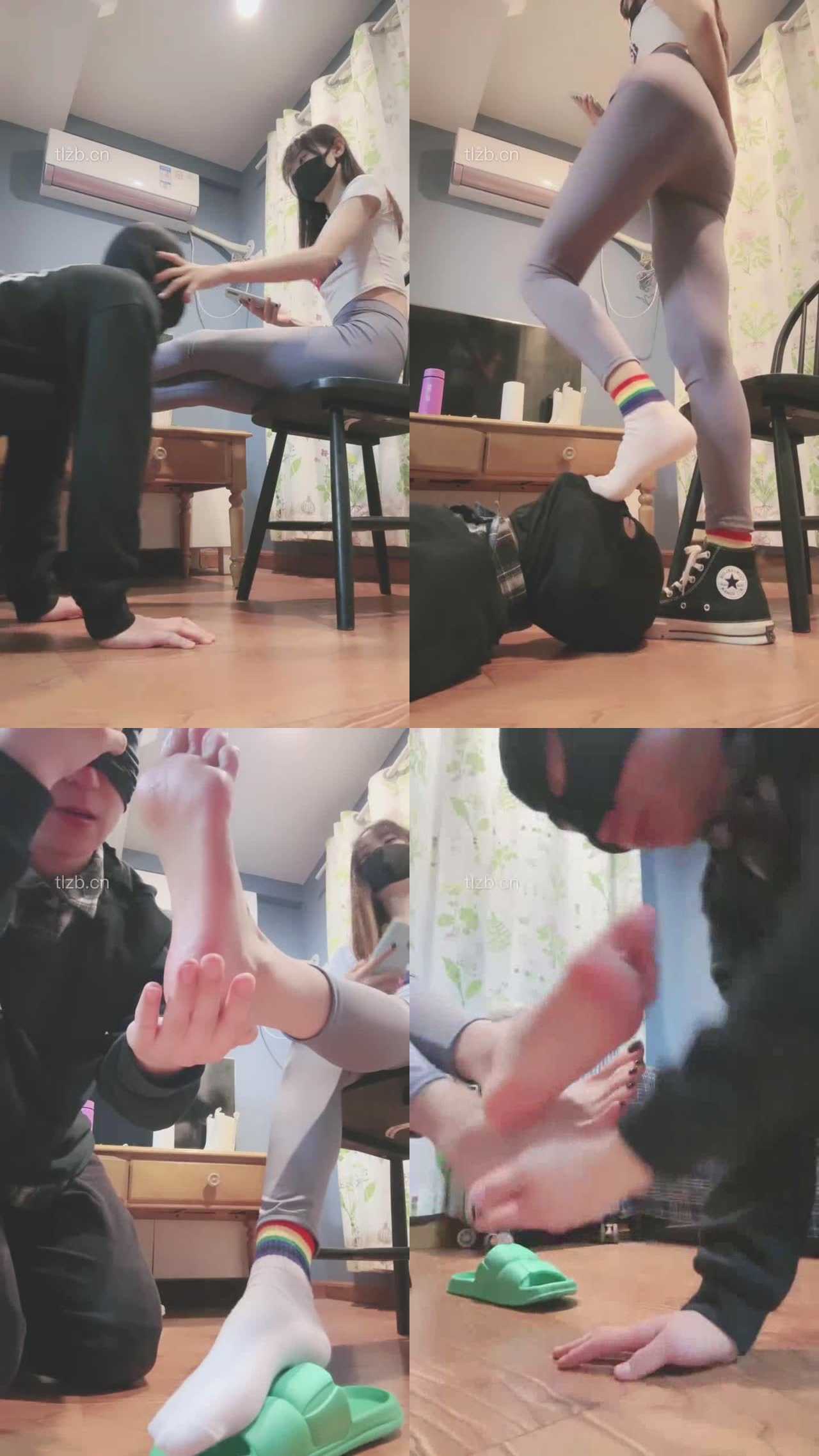 【美娜格格】高帮帆布鞋女神-沉浸式享受胯下辱
