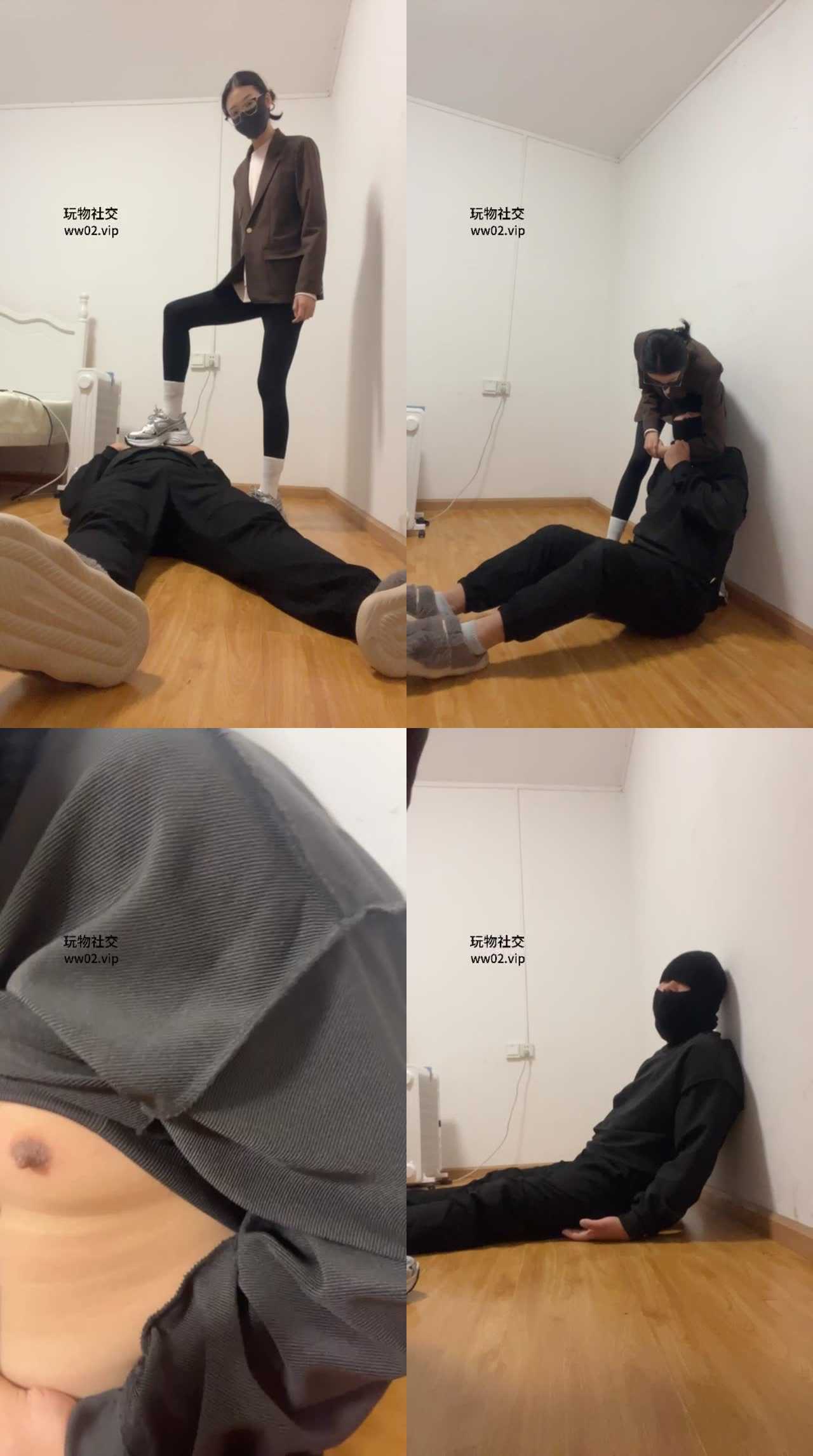 【KKsama】绞杀窒息/鞭打/强制闻运动鞋臭袜子