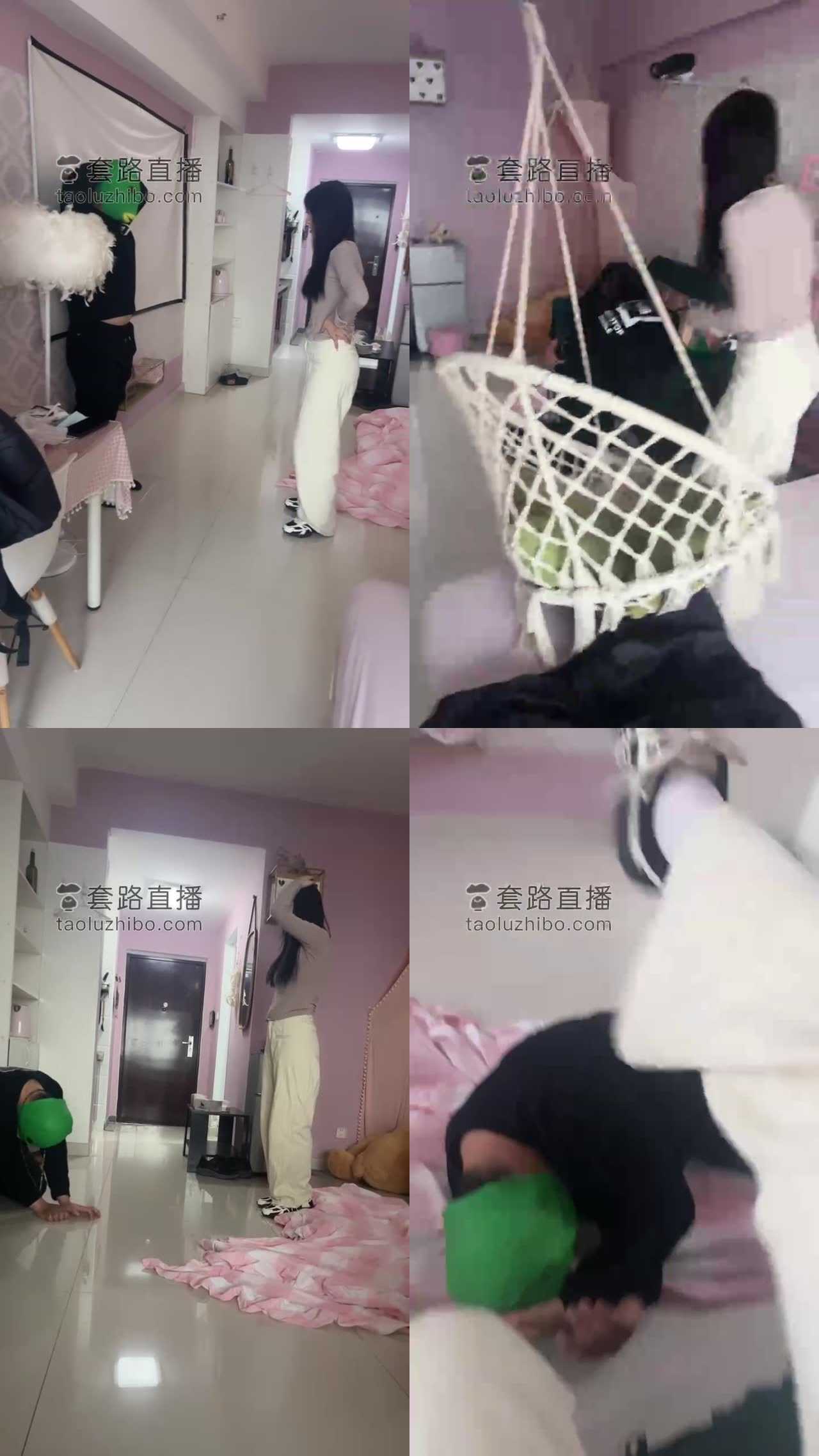【田甜圈】体校女神暴力踢打踹绿毛狗