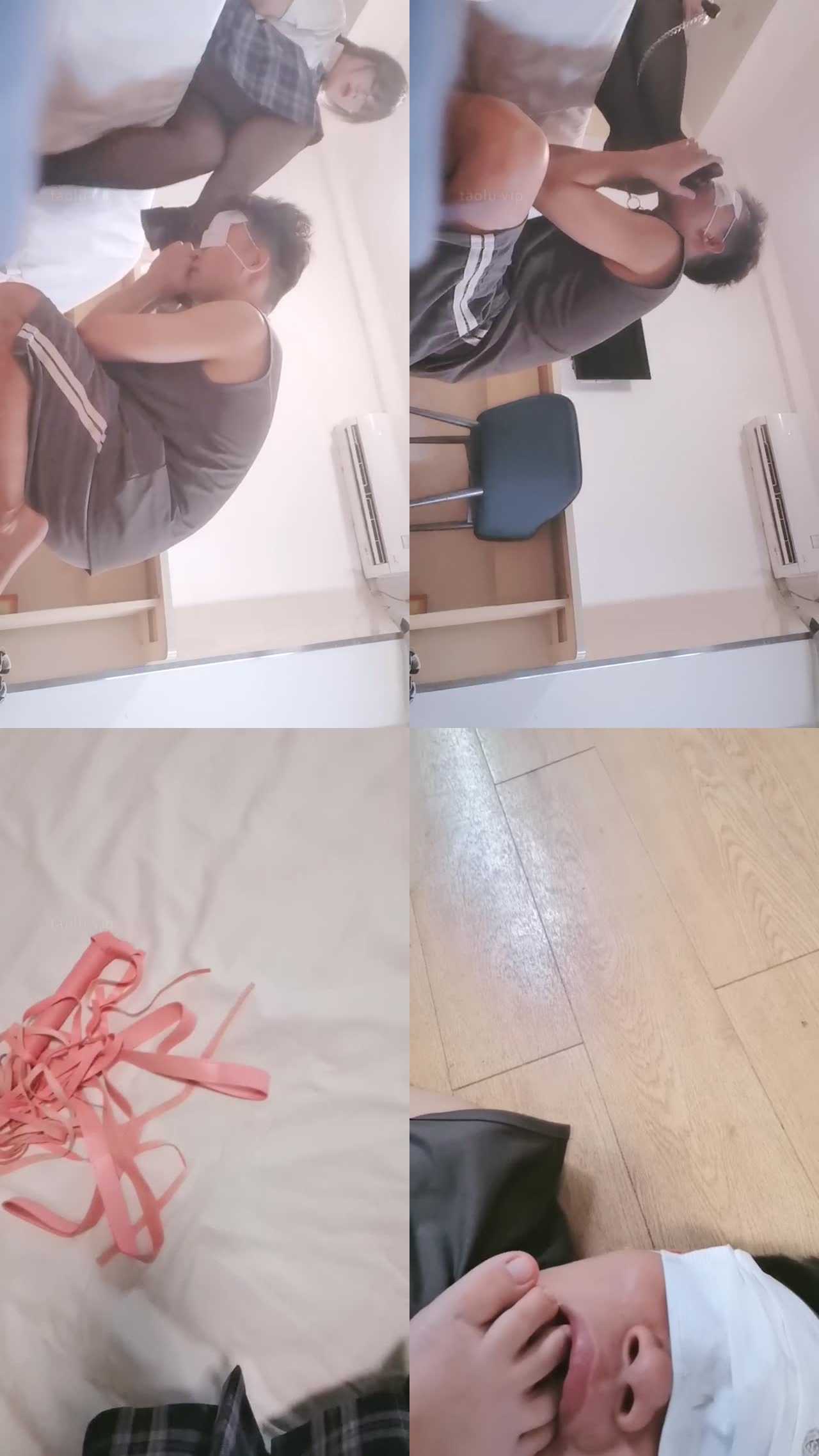 【颜颜颜主】闻舔脏鞋原味黑丝裸足