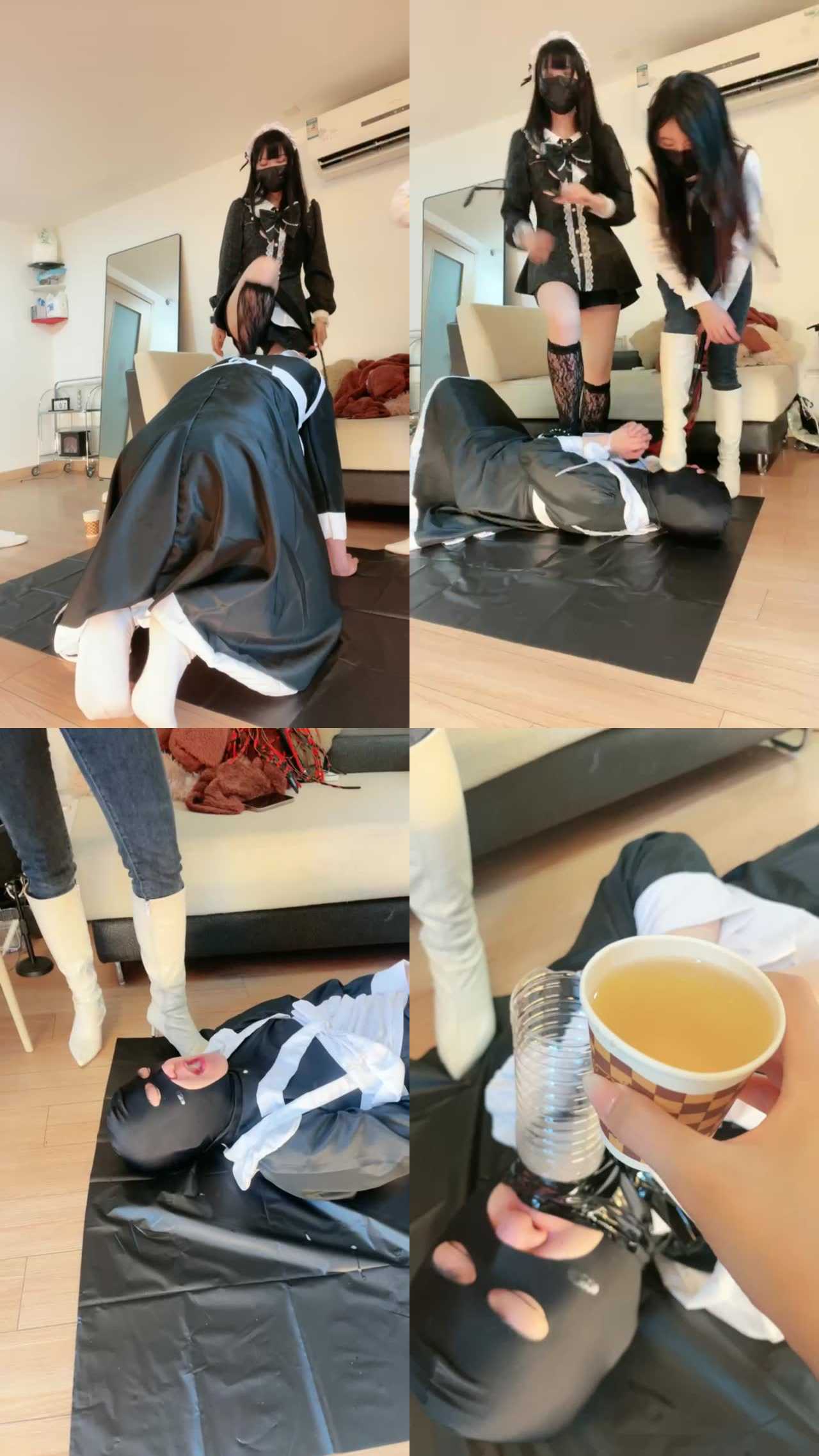 【礼礼大人】强制开发男仆做双主马桶痰盂