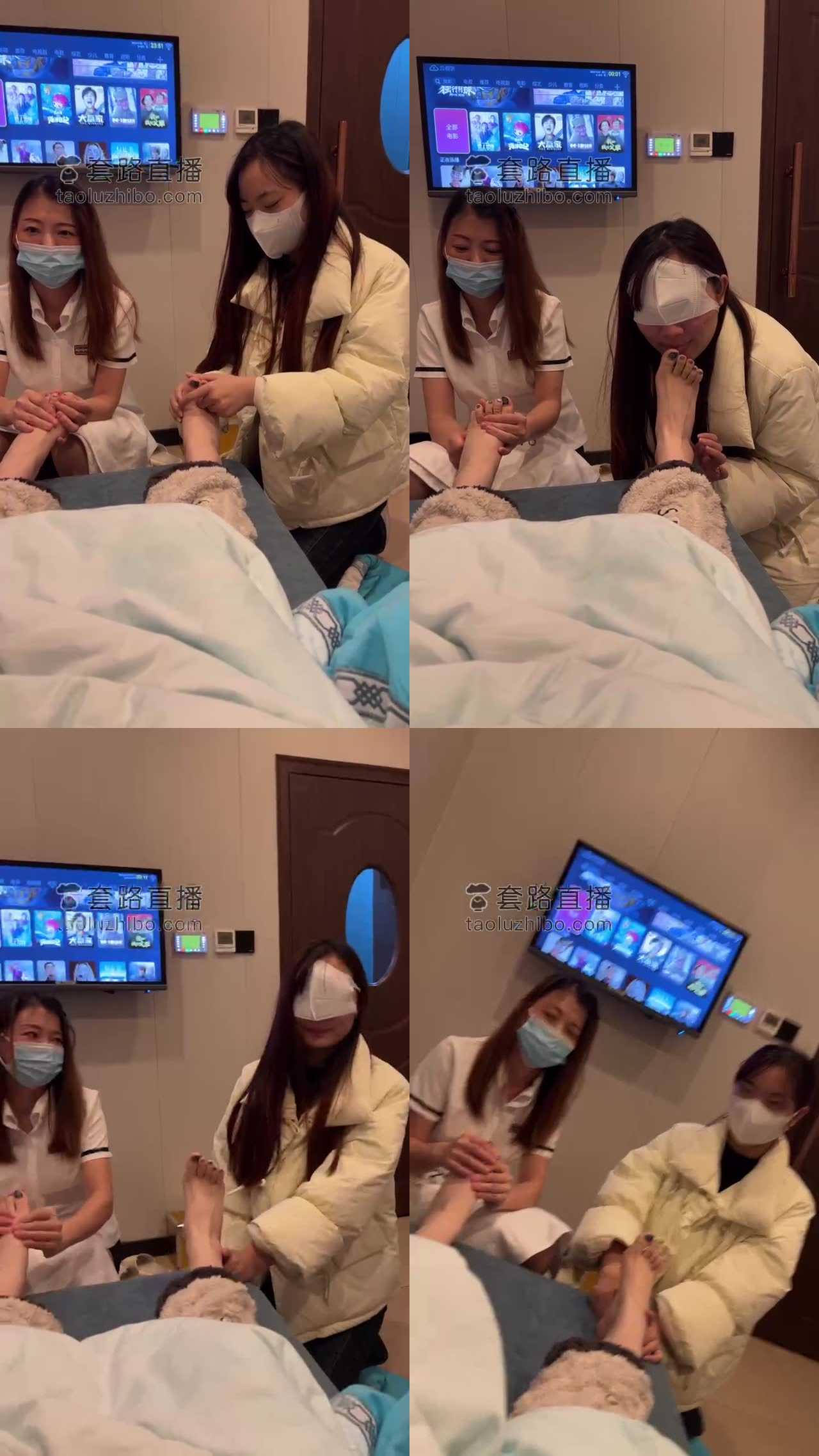 【橘子没熟】足浴店当着技师面调女奴