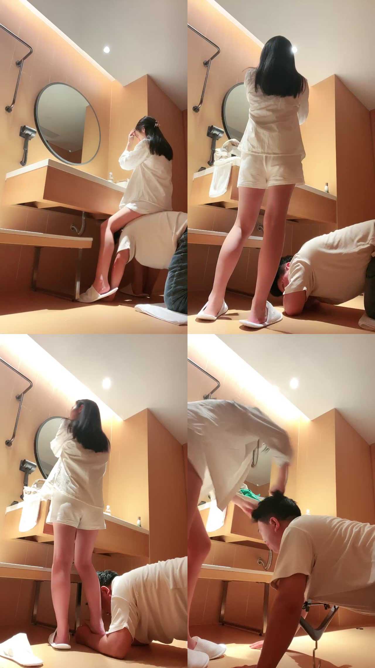 【梵一】小白鞋白袜-脚下伺候主人洗漱
