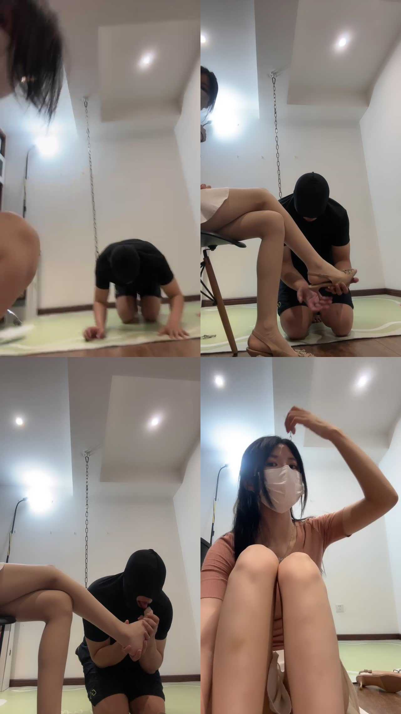 【周蜜】铁链吊绑/重度鞭打/坐脸窒息/跪舔原味jio