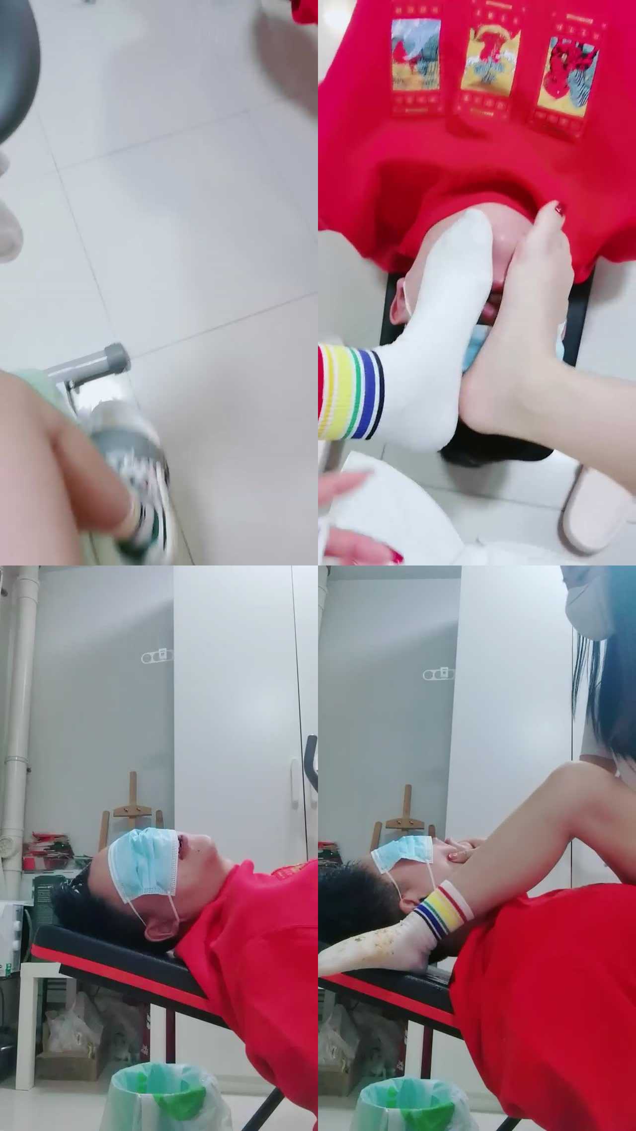 【启蒙老师】运动后原味白袜臭脚辱狗