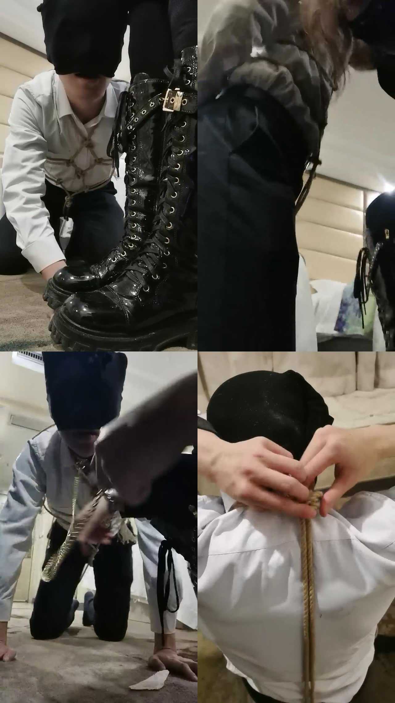 【枭枭】口球塞嘴长靴碾压