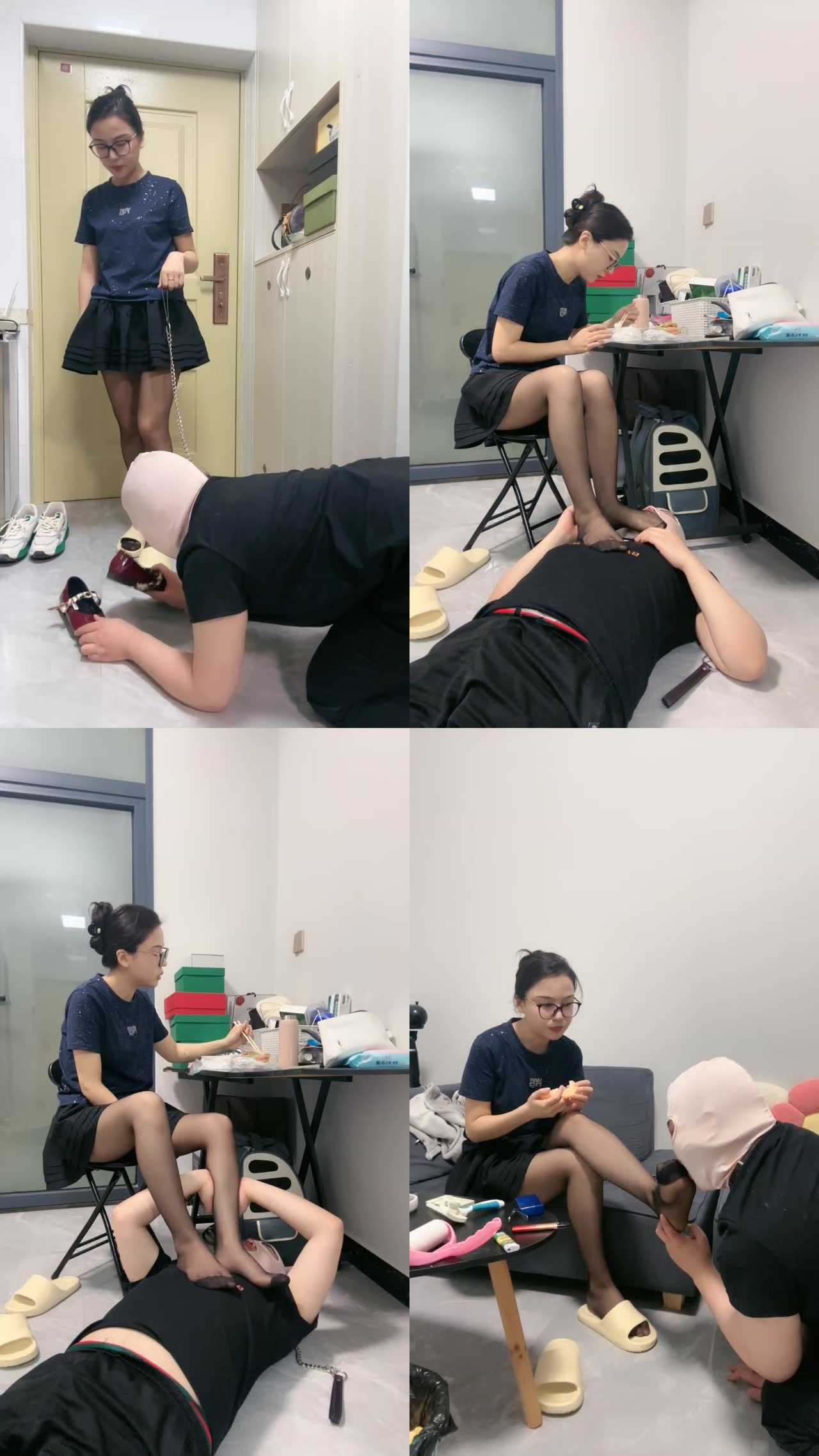 【吴恩】厕所狗链拴狗/黑丝脚踩/物化座椅/骑马耳光