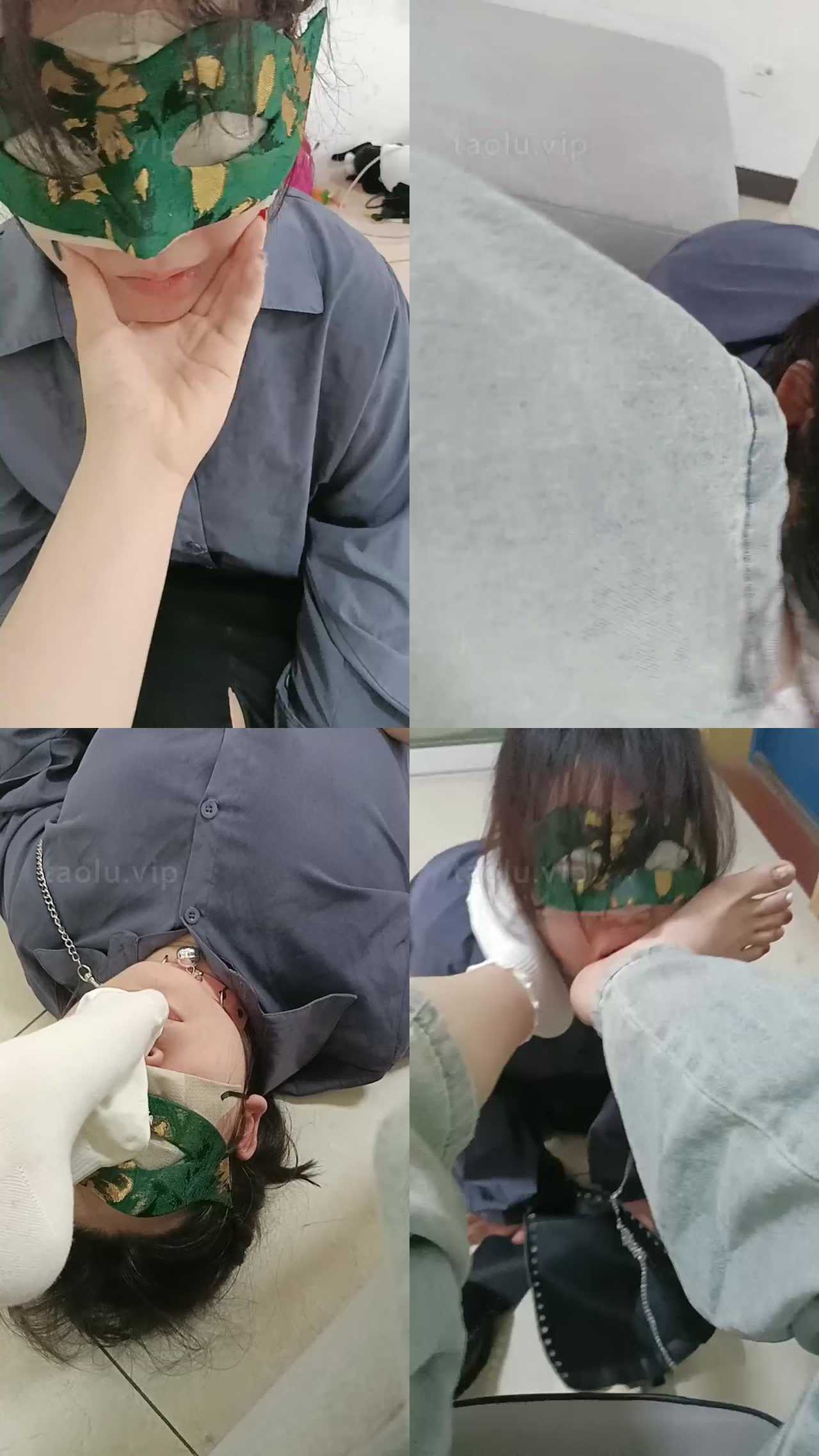 【爱可呀】开发新女慕-胯下辱/舔鞋底/吃臭袜
