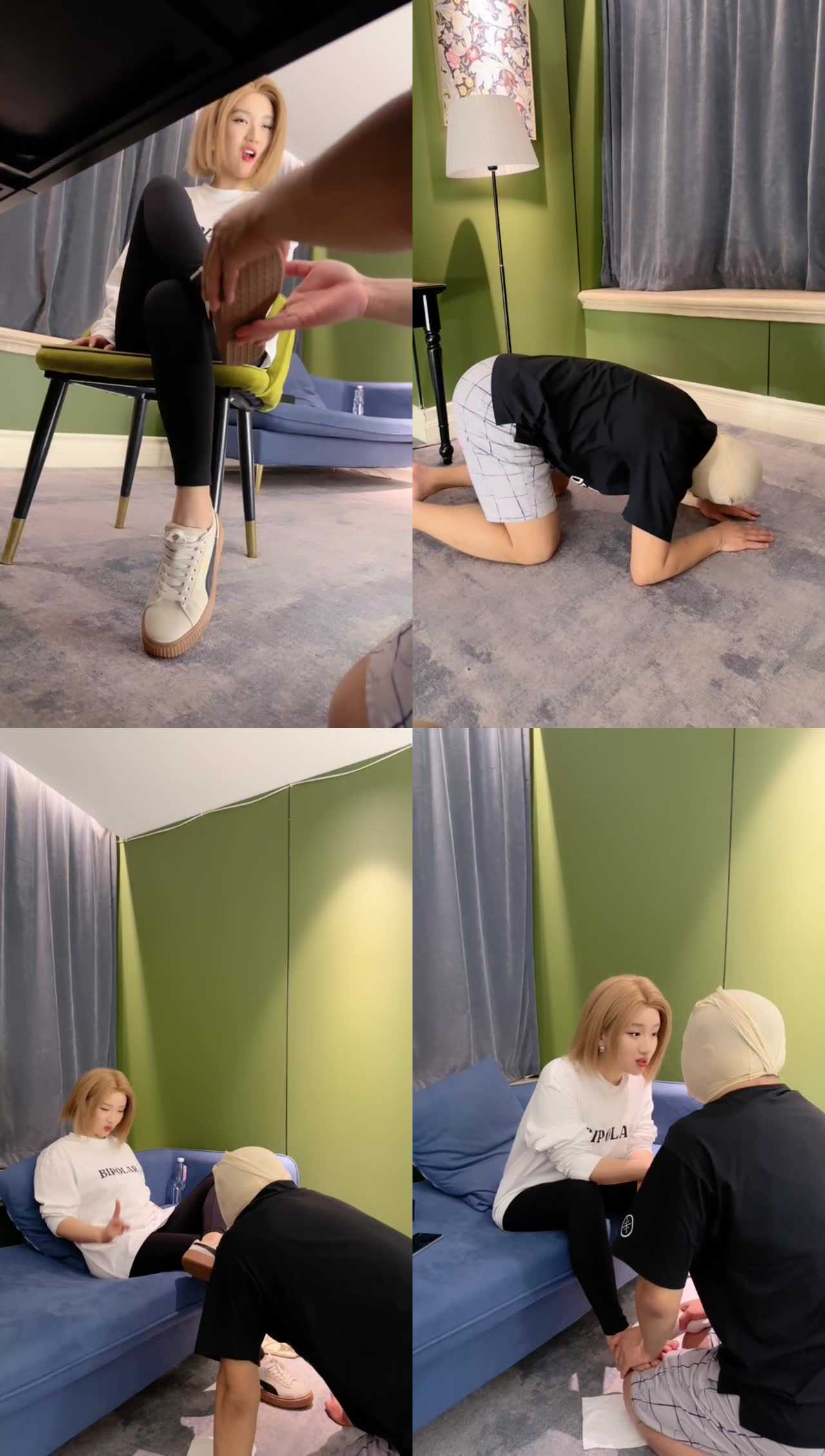 【潘妮女王】虐乳/白船袜诱惑/抽耳光/小白鞋踩踏/喂口水/踢踹