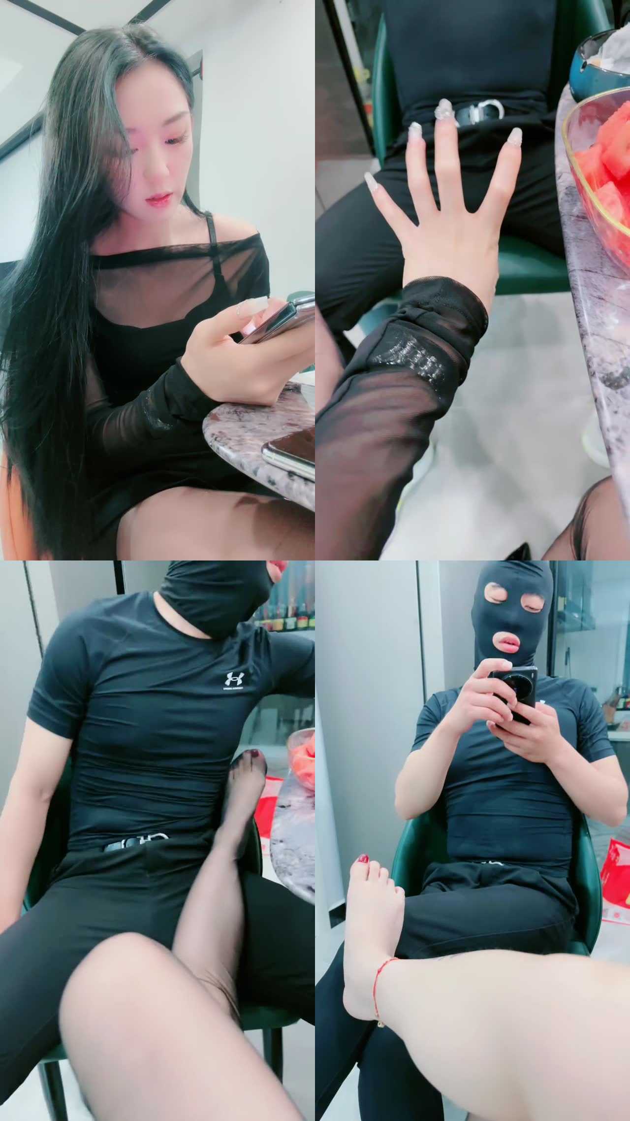 【三娘】黑丝高跟美腿挑逗哥哥