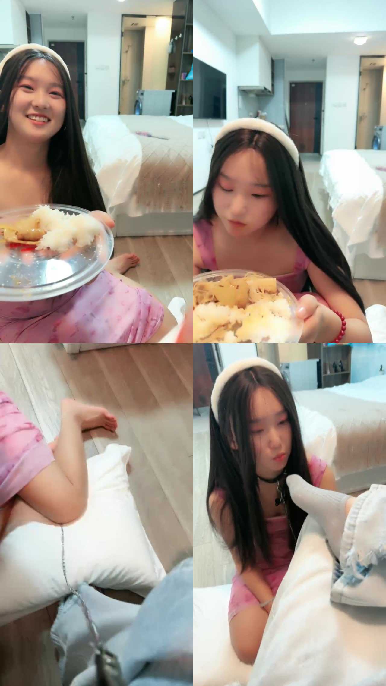 【雨琦】鞭打/羞辱喂食/闻船袜