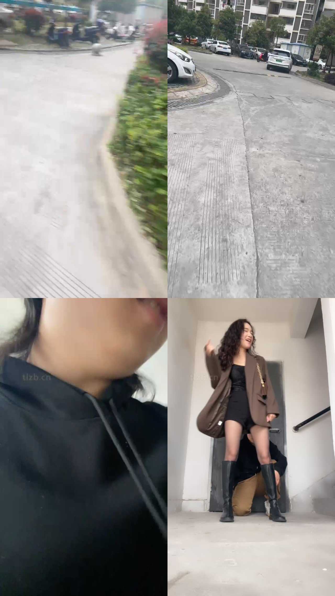 【素人挖掘机】开发长靴小姐姐楼道调