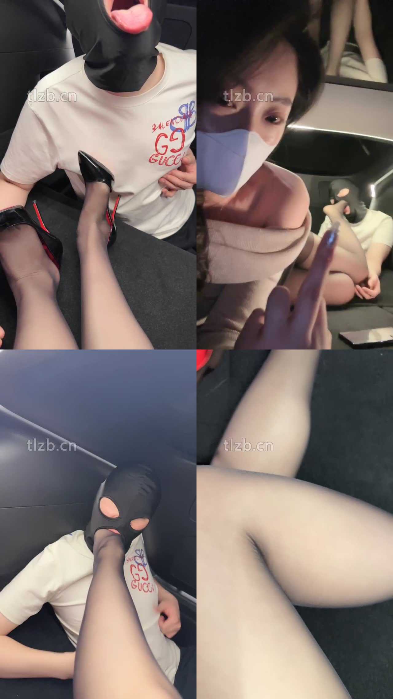 【禾未】车内调-高跟虐乳/舔高跟黑丝美腿/插嘴