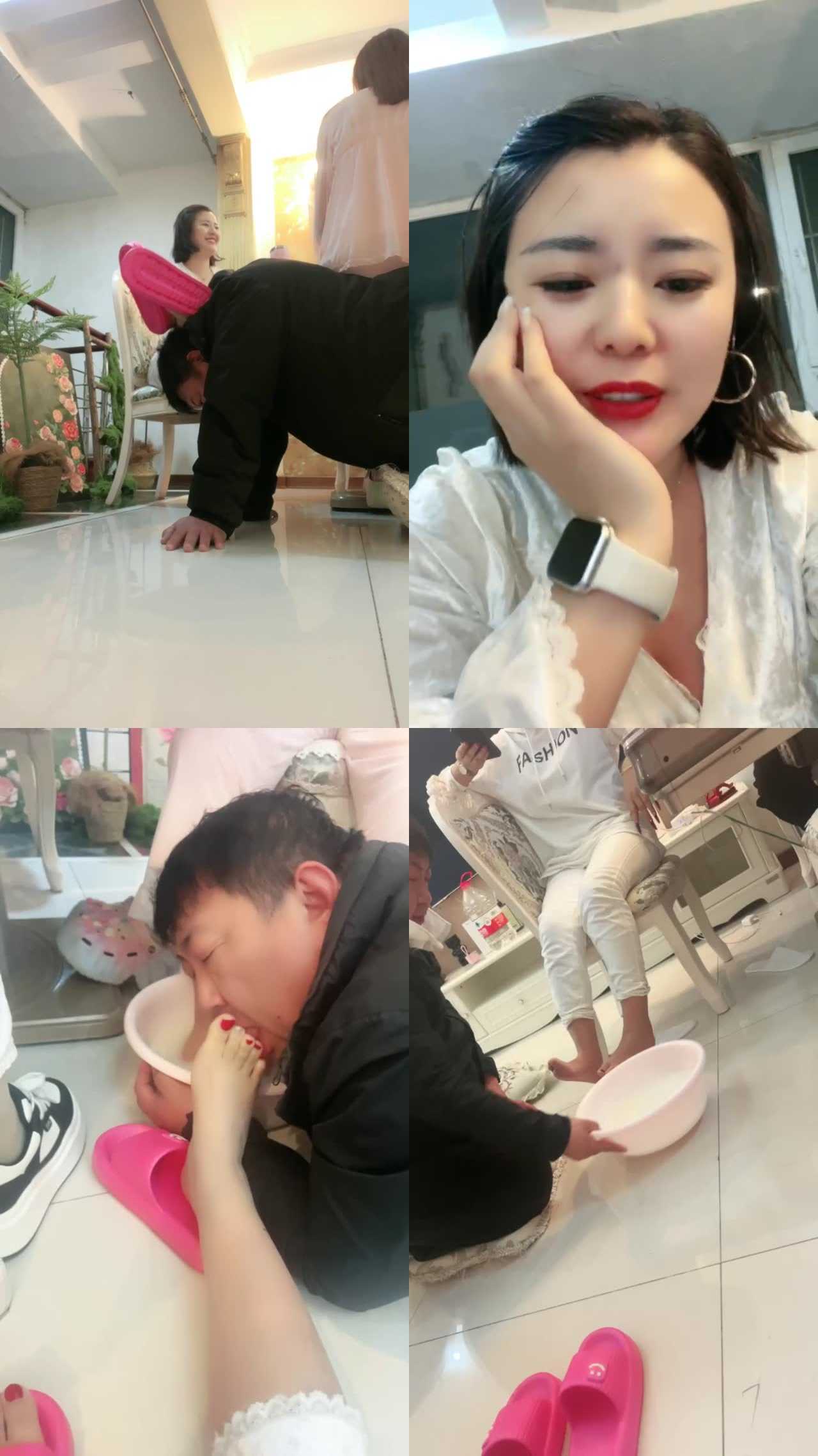 【冷月大大S】冷月大大S，冷兮小主，三主洗脚水＋圣水日常伺候