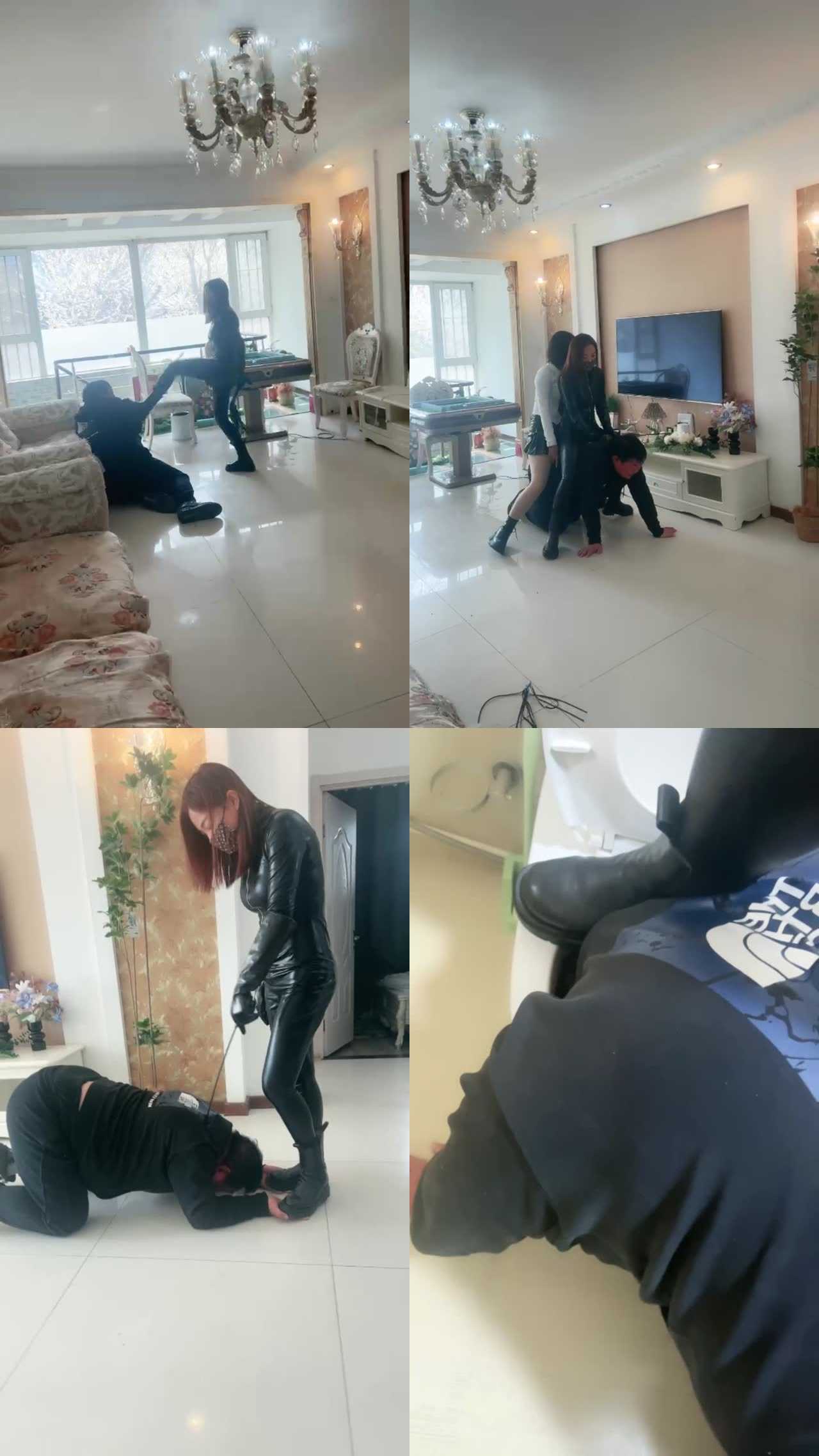 【冷兮小主】双主骑马鞭打喝马桶水双主练习骑马