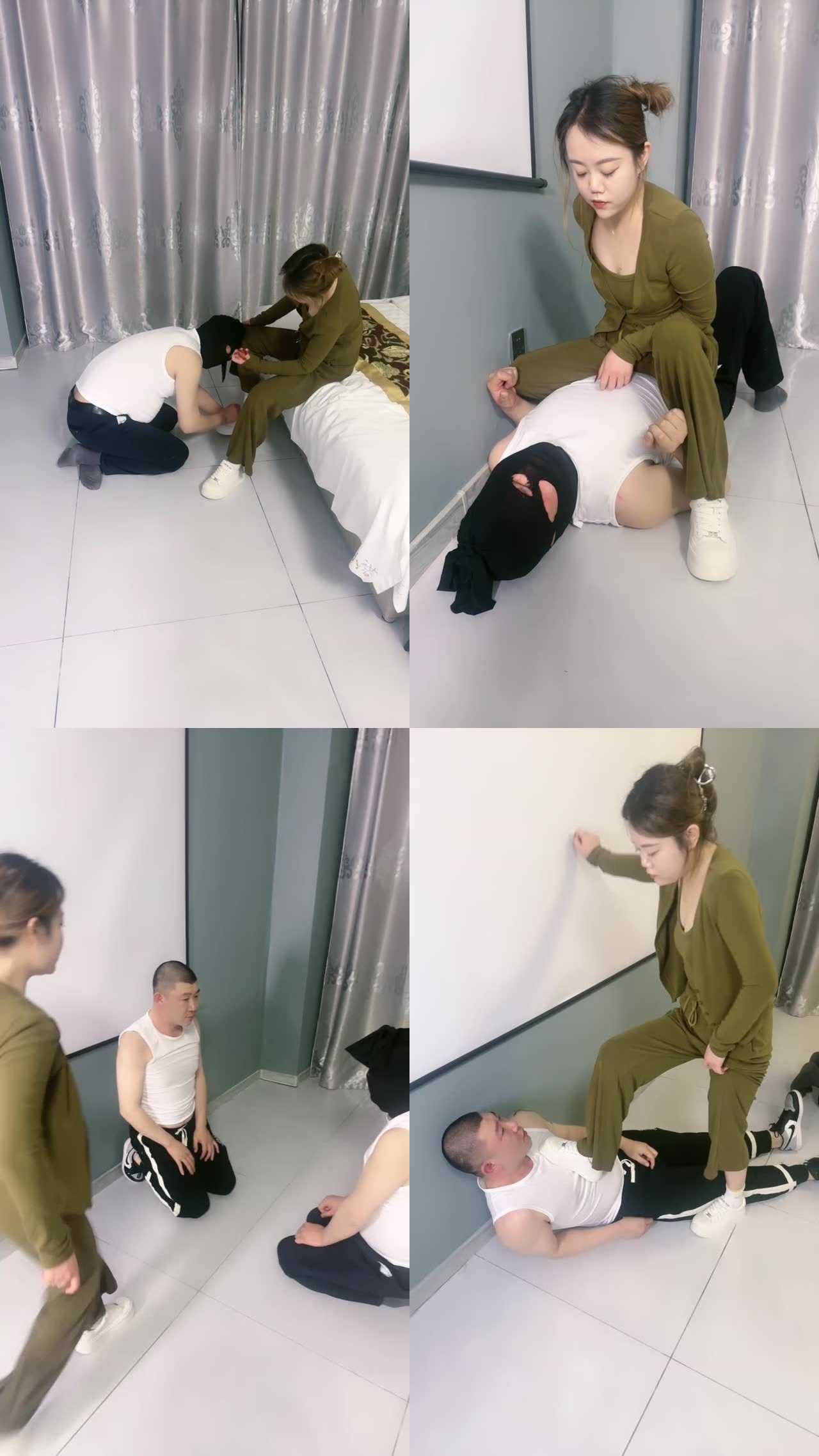 【逗逗】小白鞋女神S-心情不好暴揍父子狗