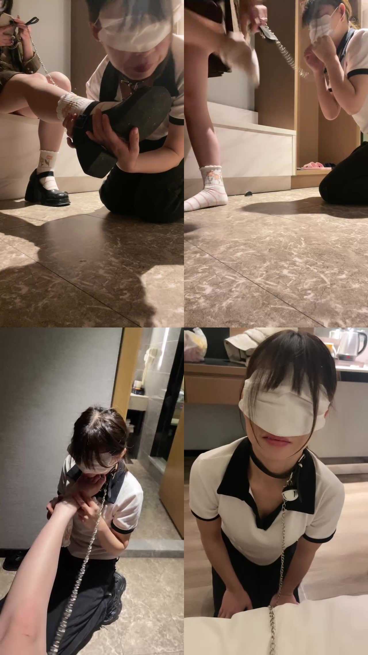 【橘子没熟】素人闺蜜主动求虐/吃袜子