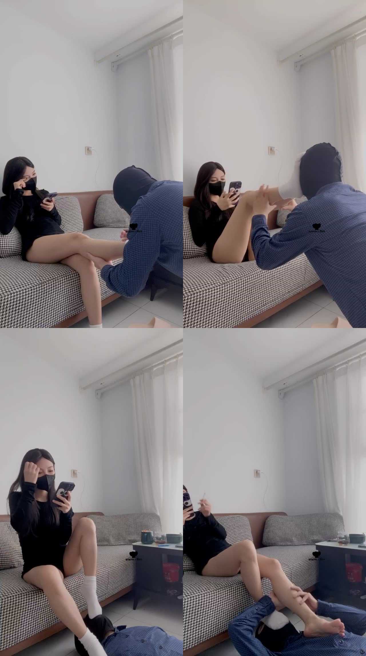 【甜一】原味白袜气味羞辱贱奴/袜子塞嘴