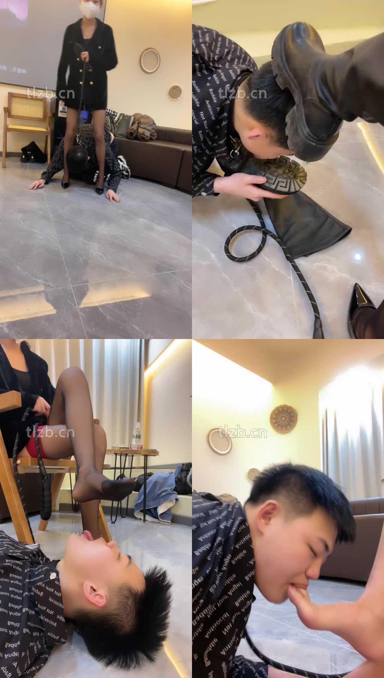 【尤黎】骑马胯下辱/高跟黑丝碾压踩/脏鞋清理器