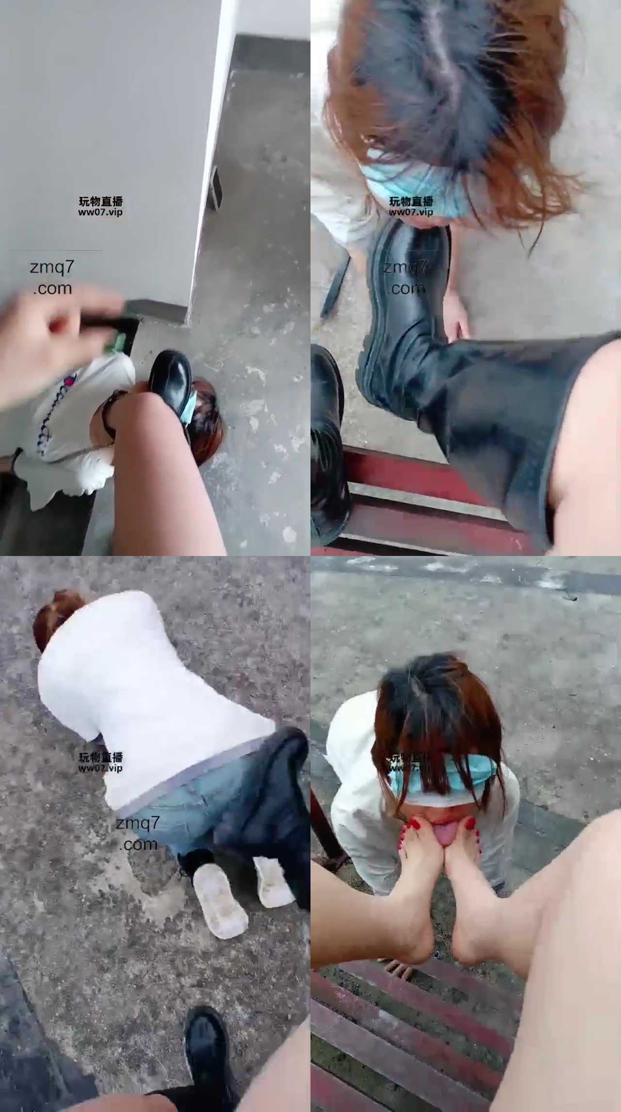 【爱可】天台调教女奴