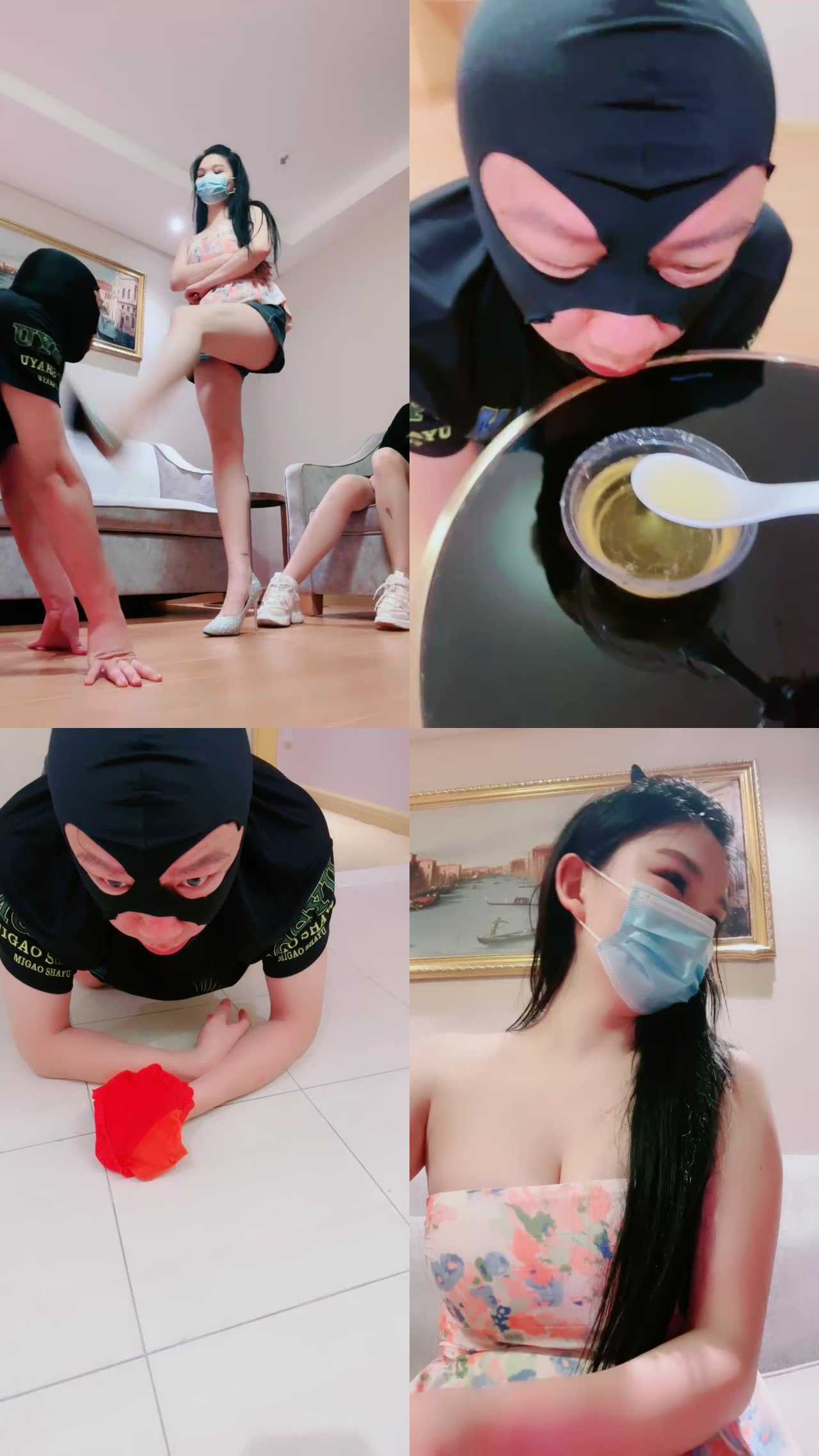 【甜心教主】带素人入圈-喂圣水/抽耳光/舔内裤