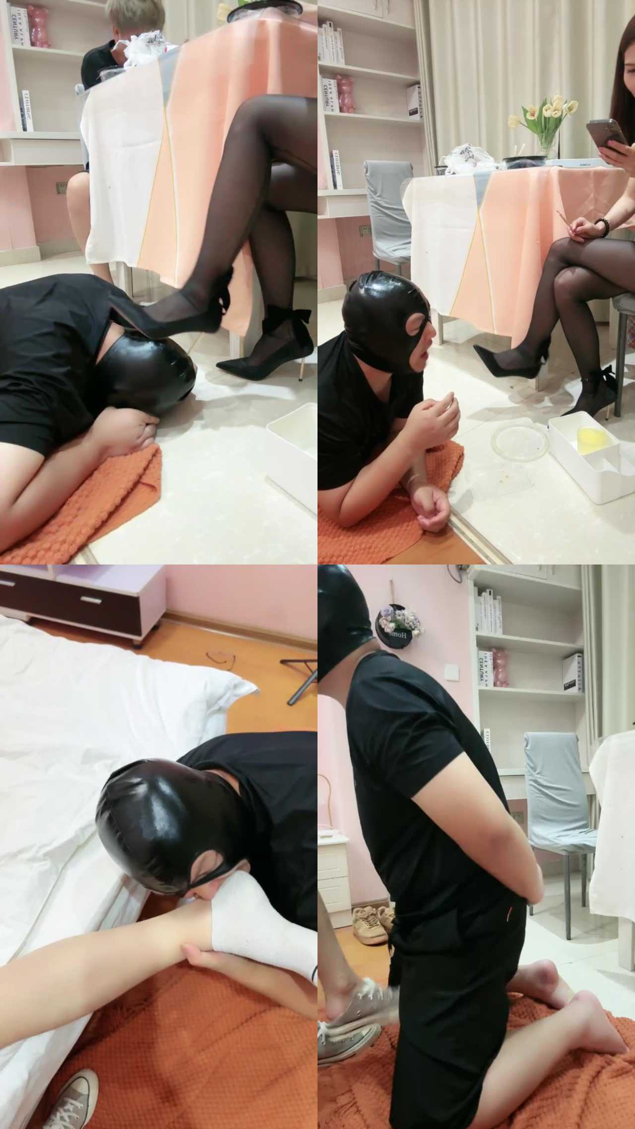 【安主子】情侣主脚下的骚绿帽