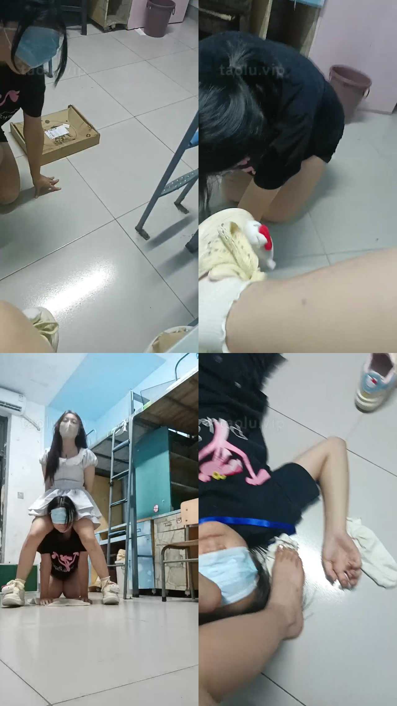 【爱可呀】母畜-女生寝室调-舔闻运动鞋白袜/骑马转胯