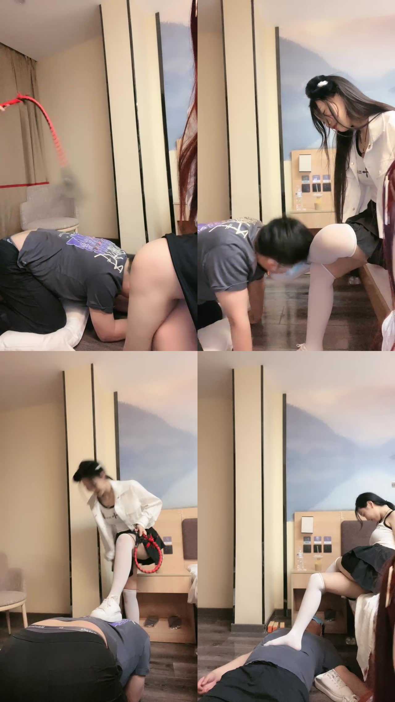 【墨汐女王】双S-重度鞭打/小白鞋白丝虐/骑马踩踏