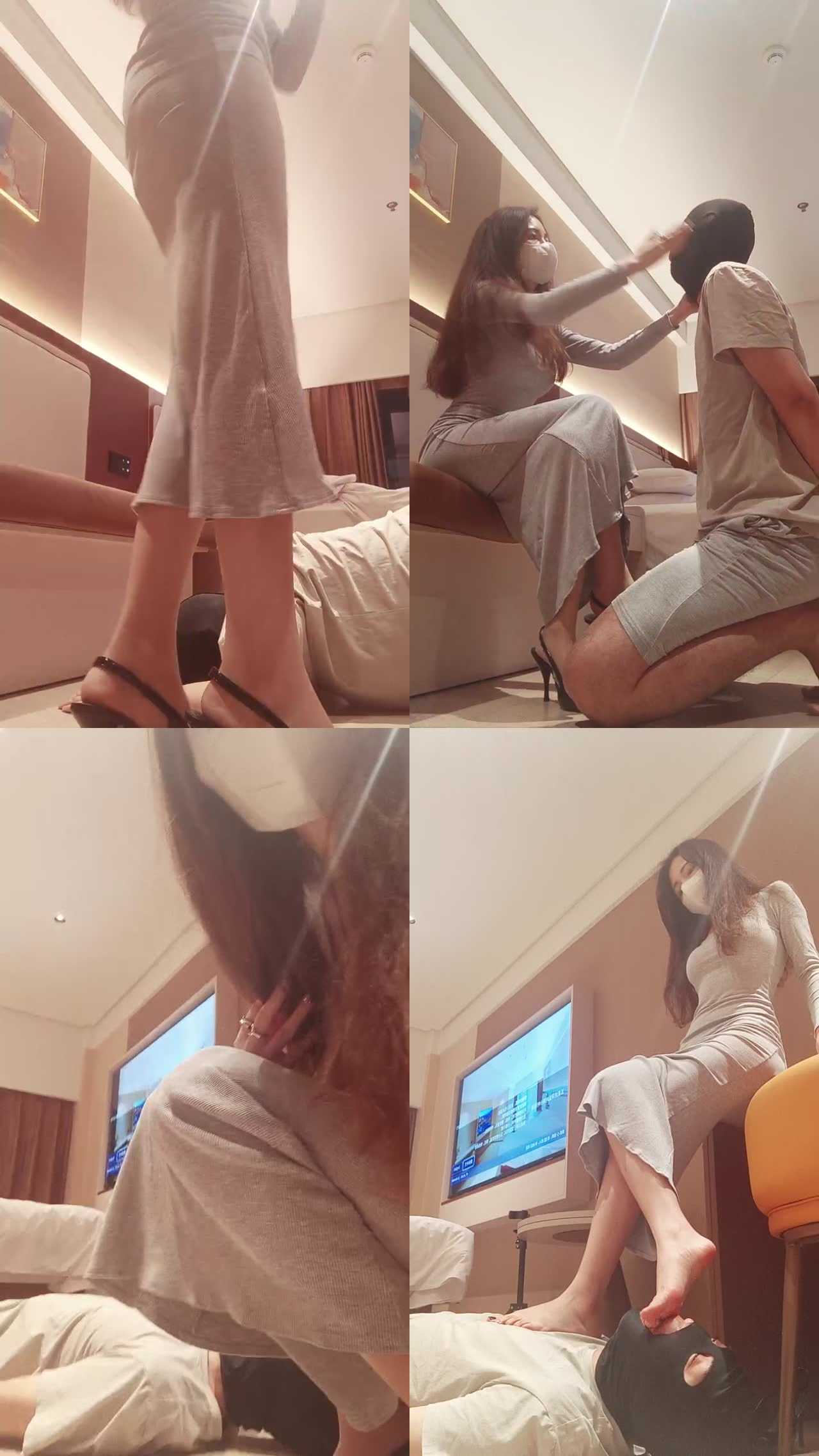 【御妍】高跟凉鞋踩踏/掐乳踢裆