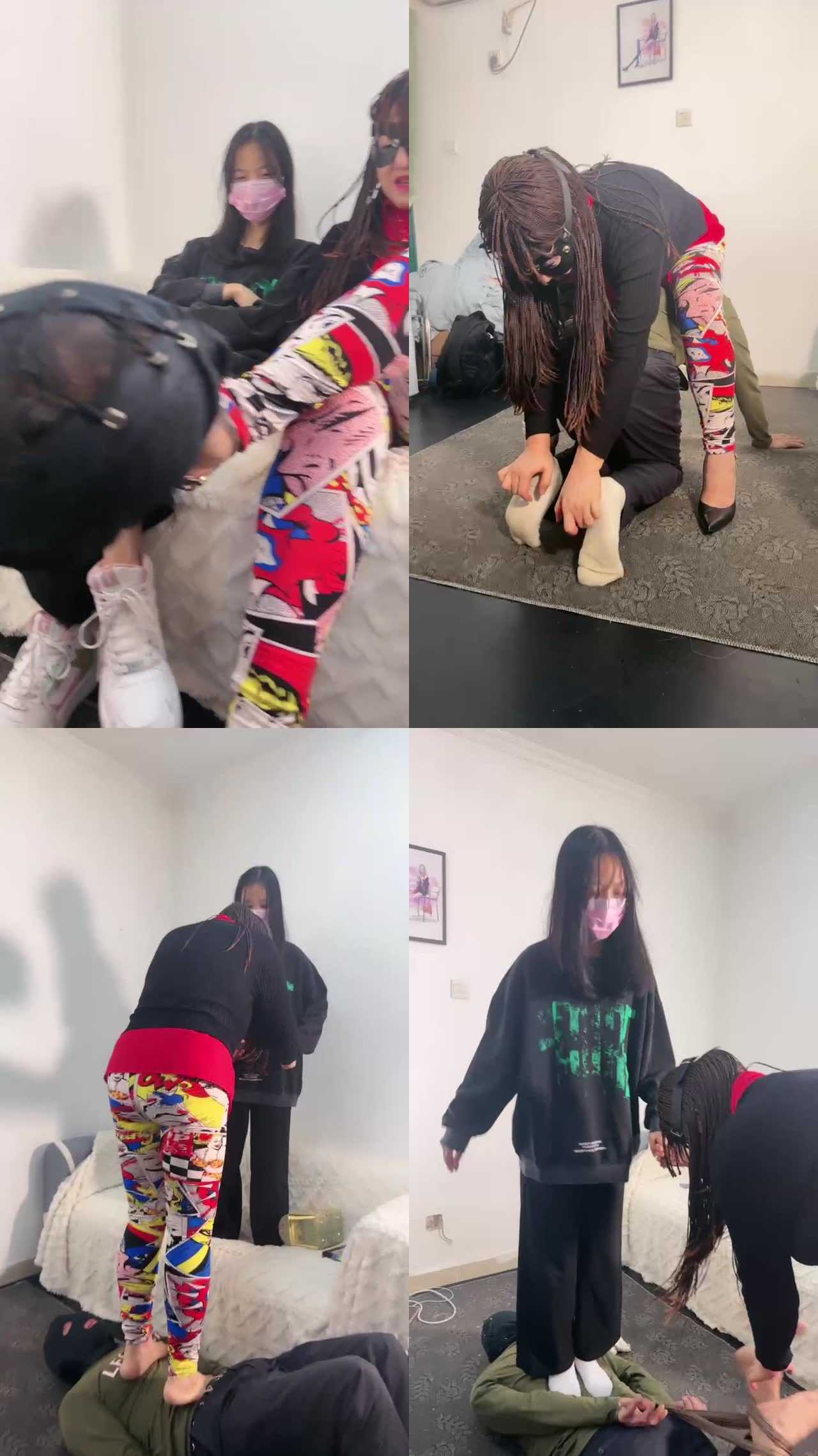 【星探】素人幼师带妈妈玩狗